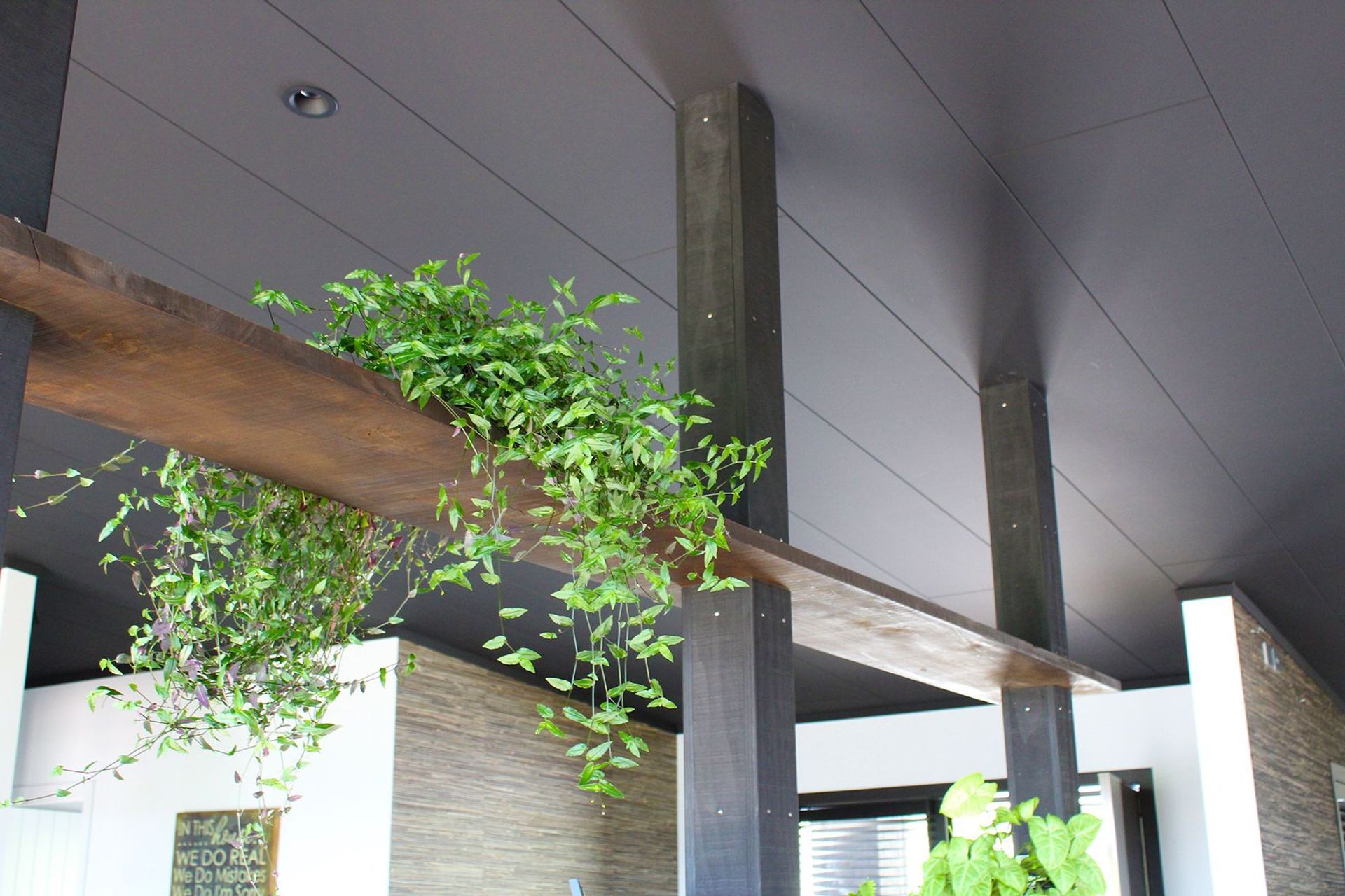 A bold black ceiling with Triboard TGV