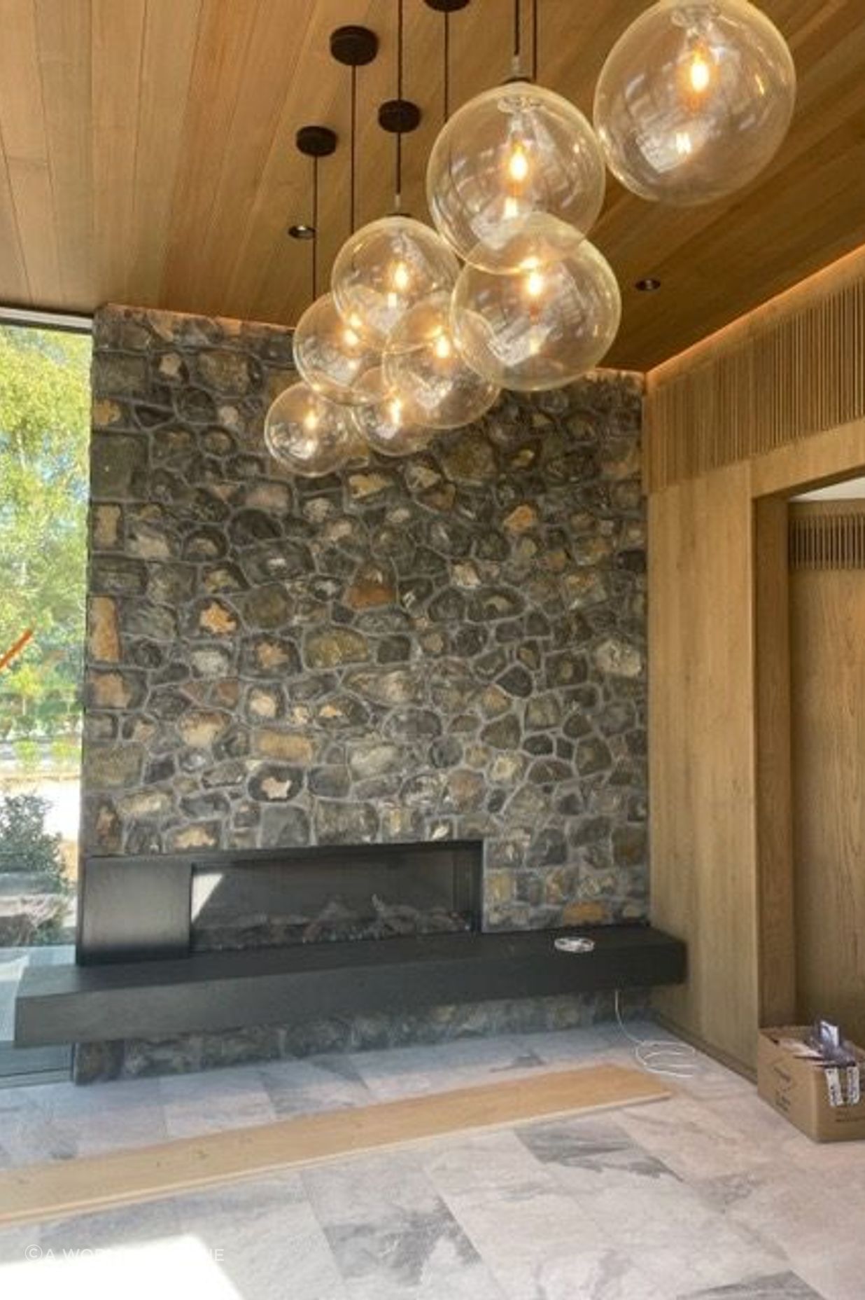 Matatoki 40mm veneer fireplace