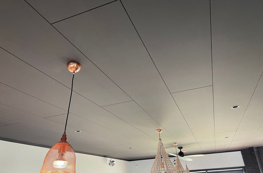 A bold black ceiling with Triboard TGV