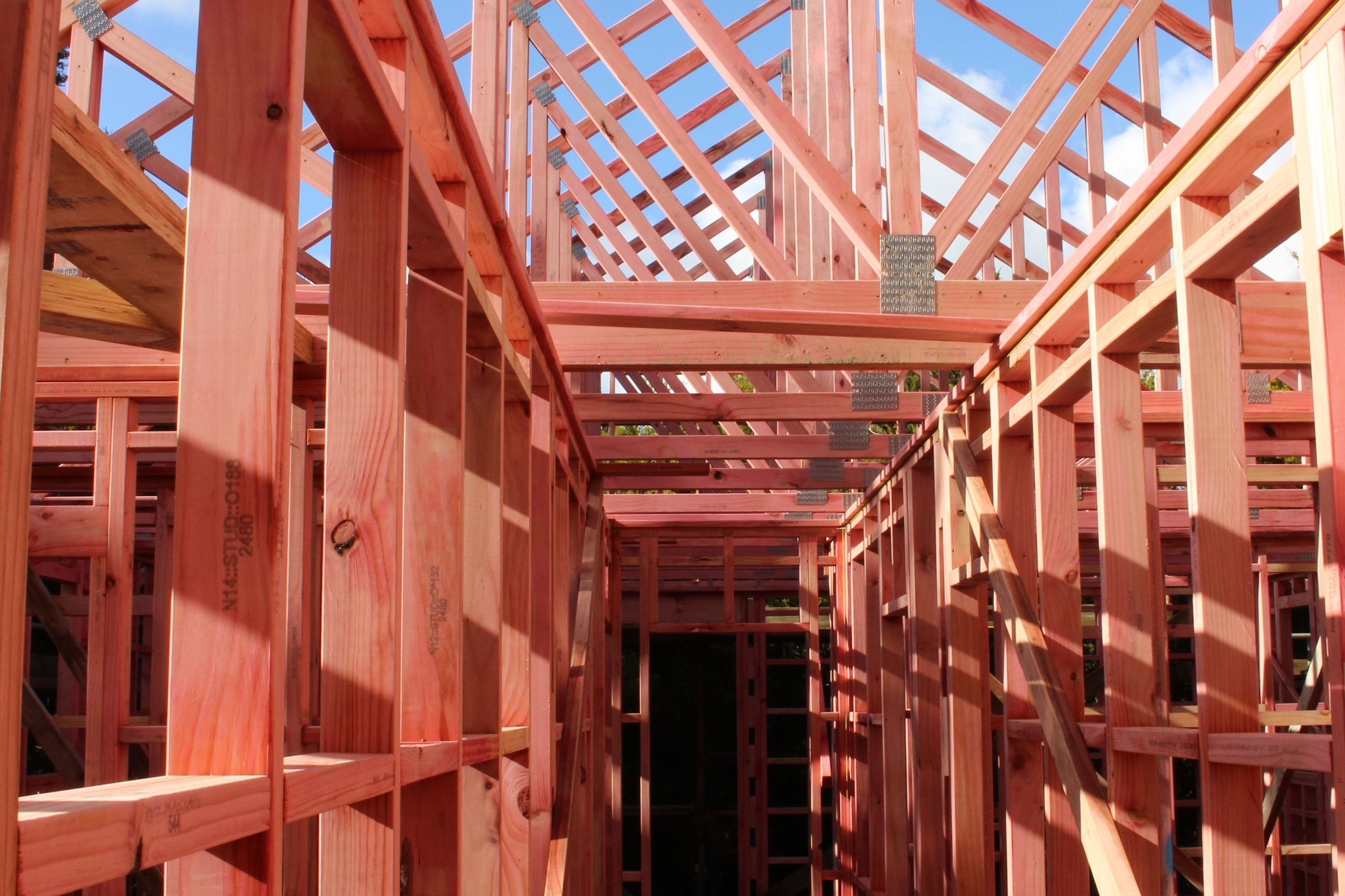 Under Construction - Frames &amp; Trusses in place