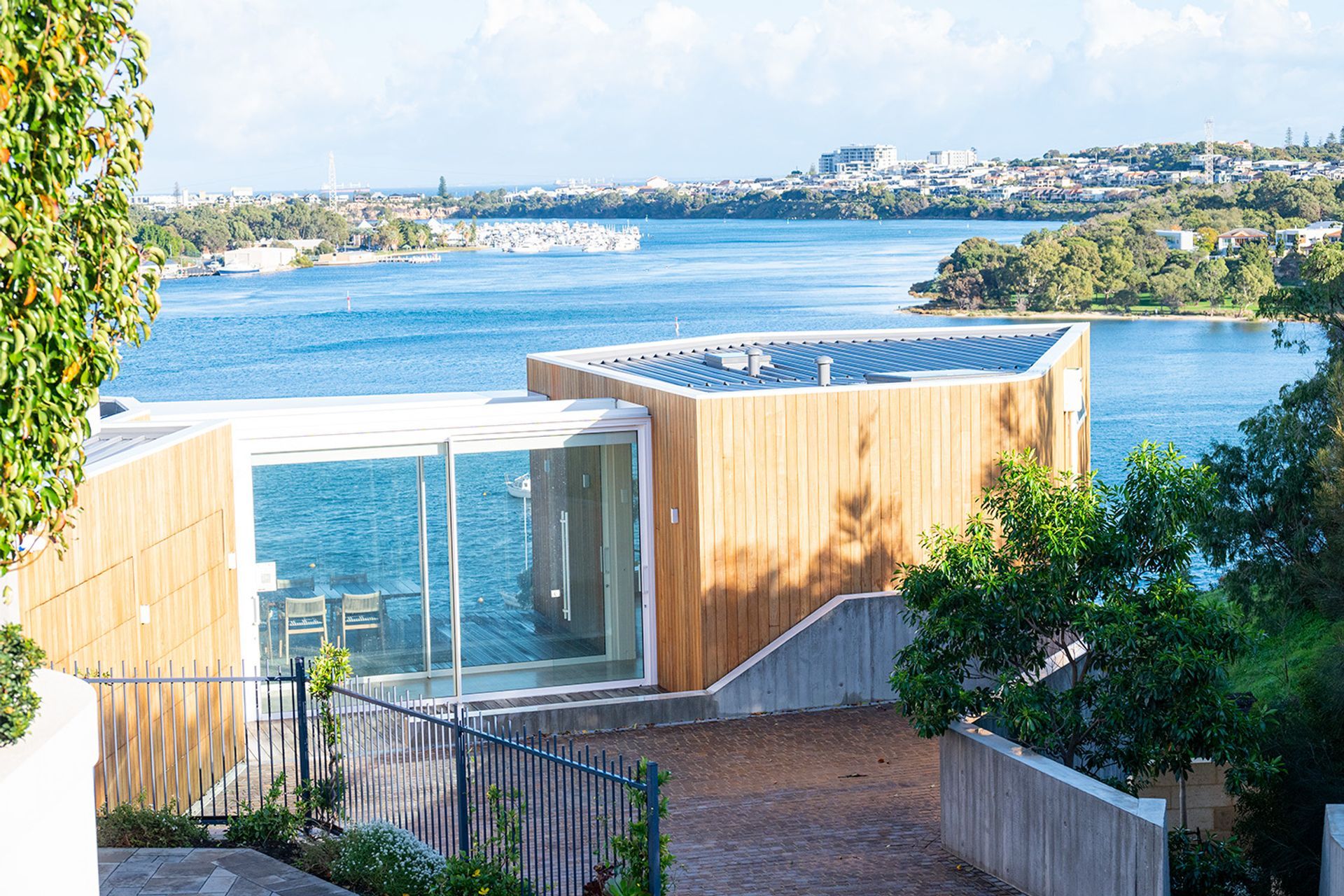 The stunning view of the Swan River seen from the Infinity Views residence.