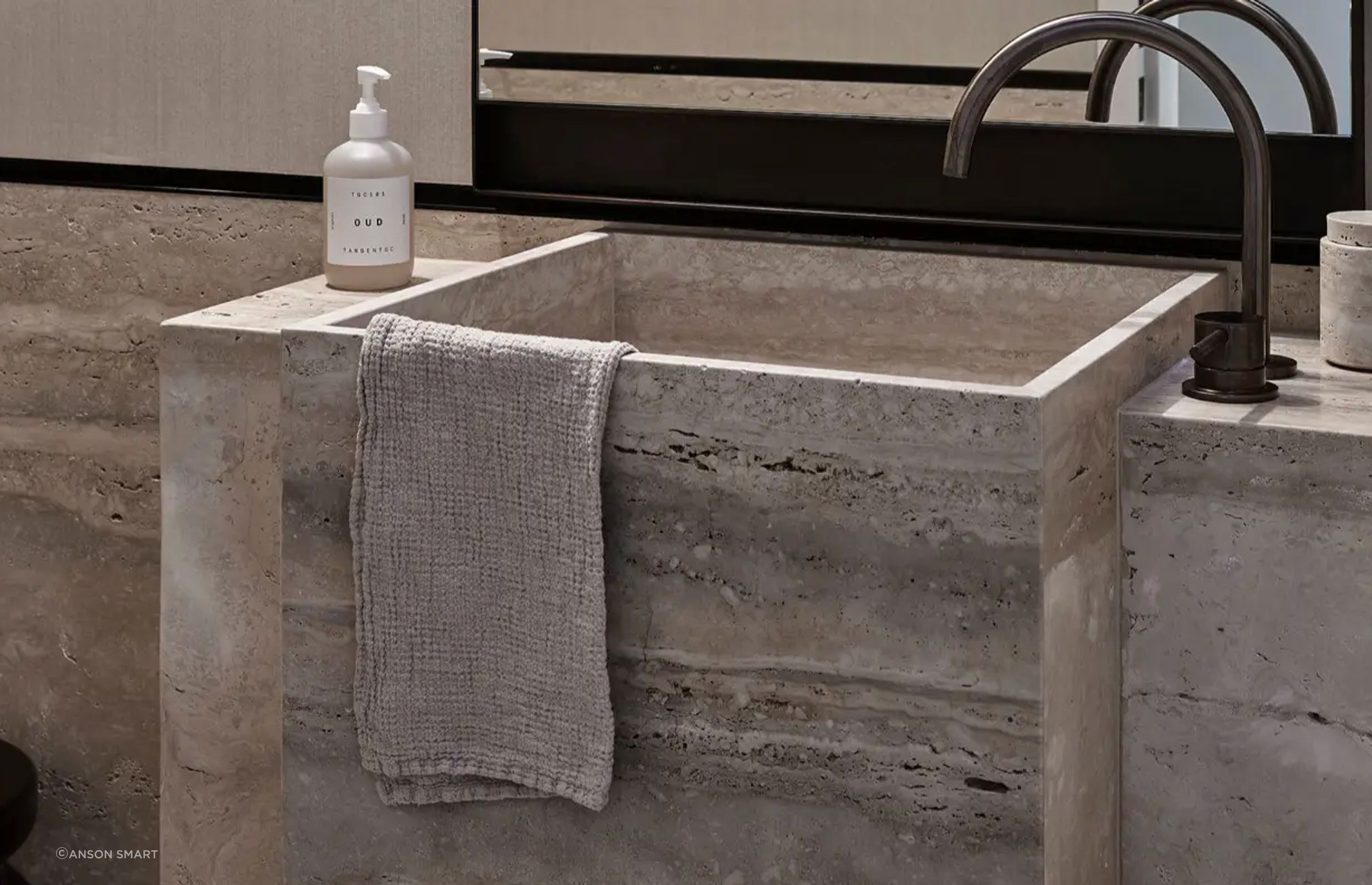 Concha Bonita Limestone (Custom Order) | Tavira Limestone | Striato Coliseum Travertine | Toki Constructions | Jorge Hrdina