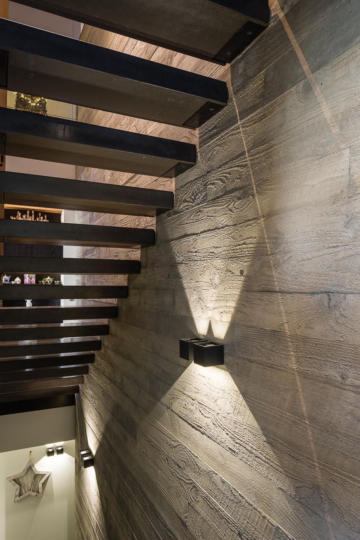 The texture of the concrete resembles timber.