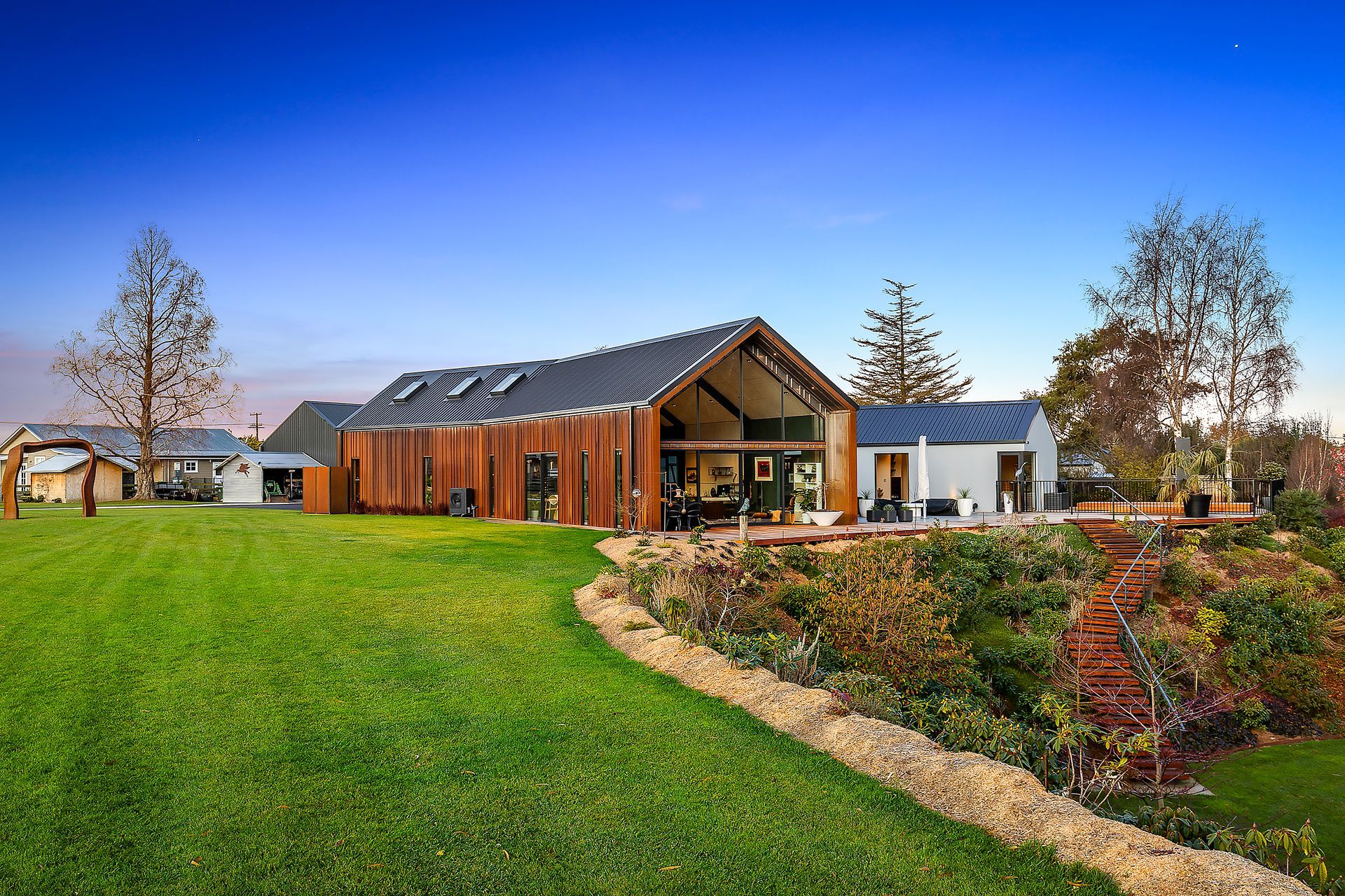 Corten was chosen for the exterior.