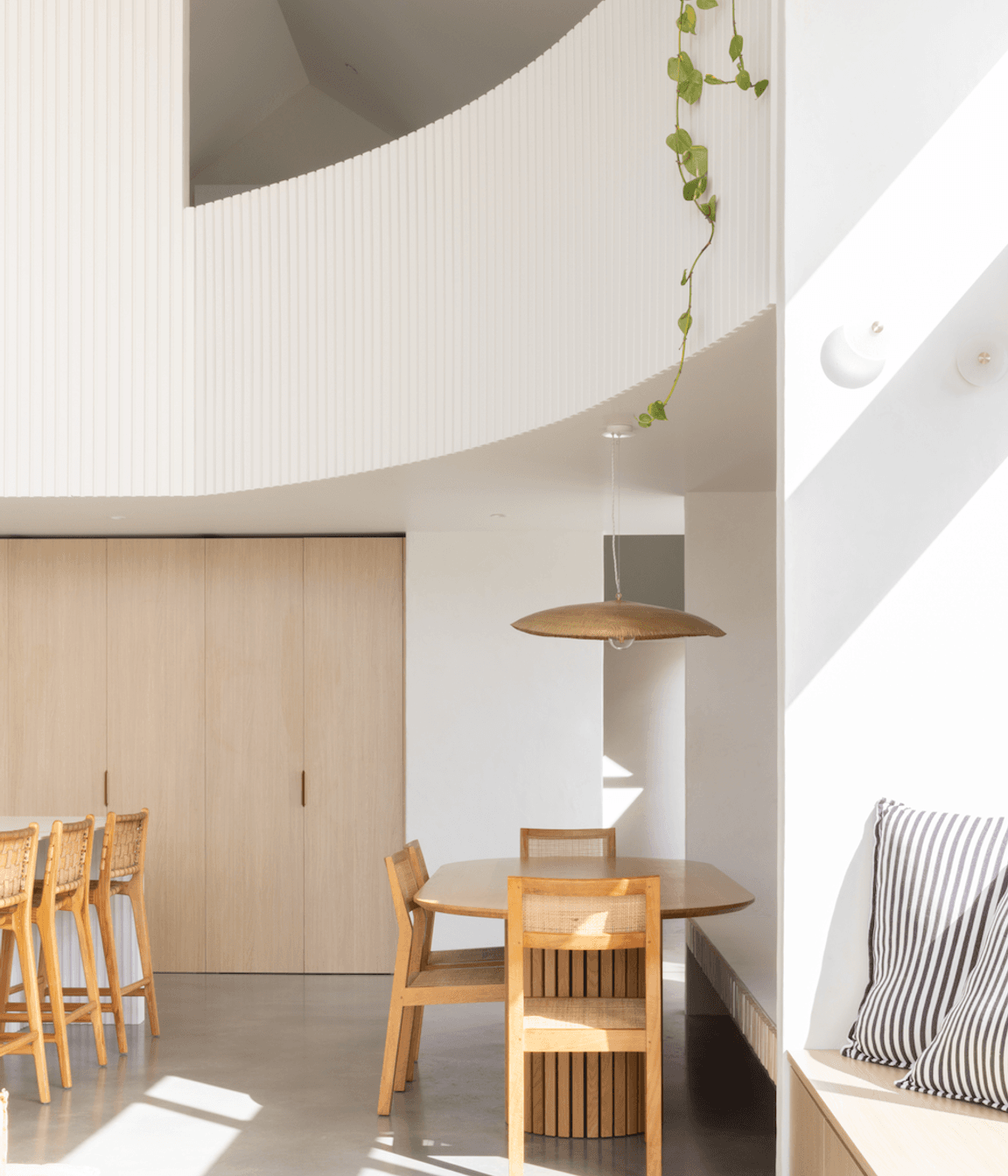 Mezzi space above the kitchen/dining