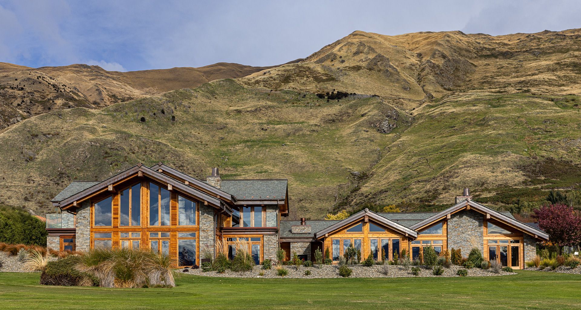 Wānaka alpine lodge with wellness retreat banner