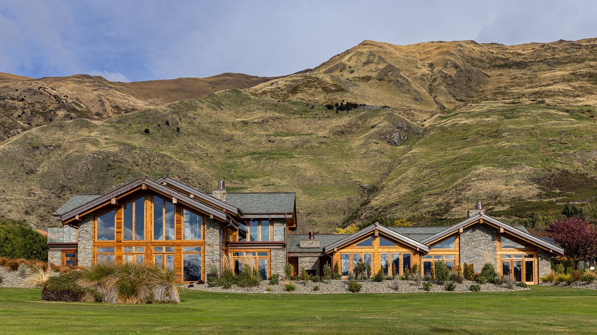 Wānaka alpine lodge with wellness retreat banner