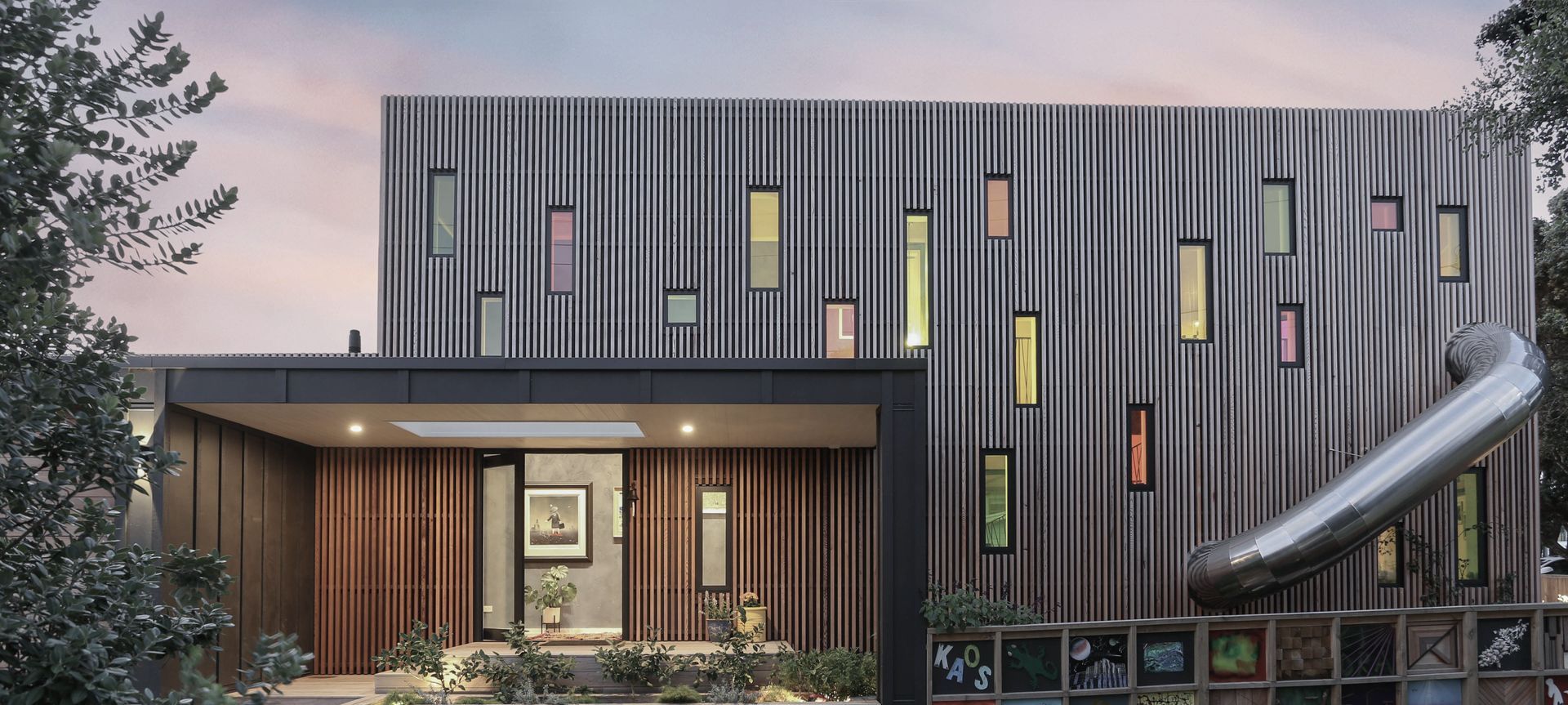 House with the Slide banner