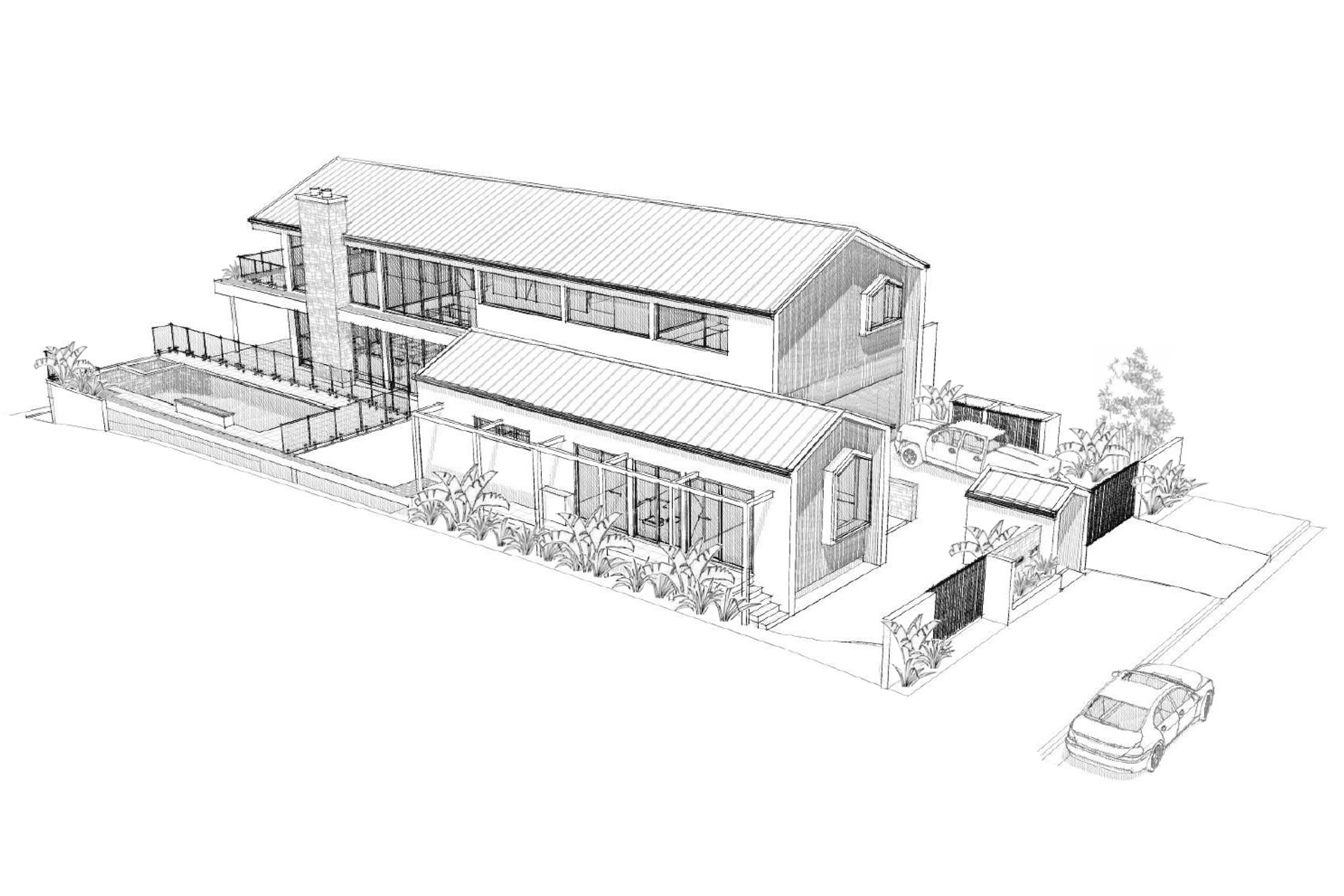 Scandi Beach Residence - Guest House Perspective