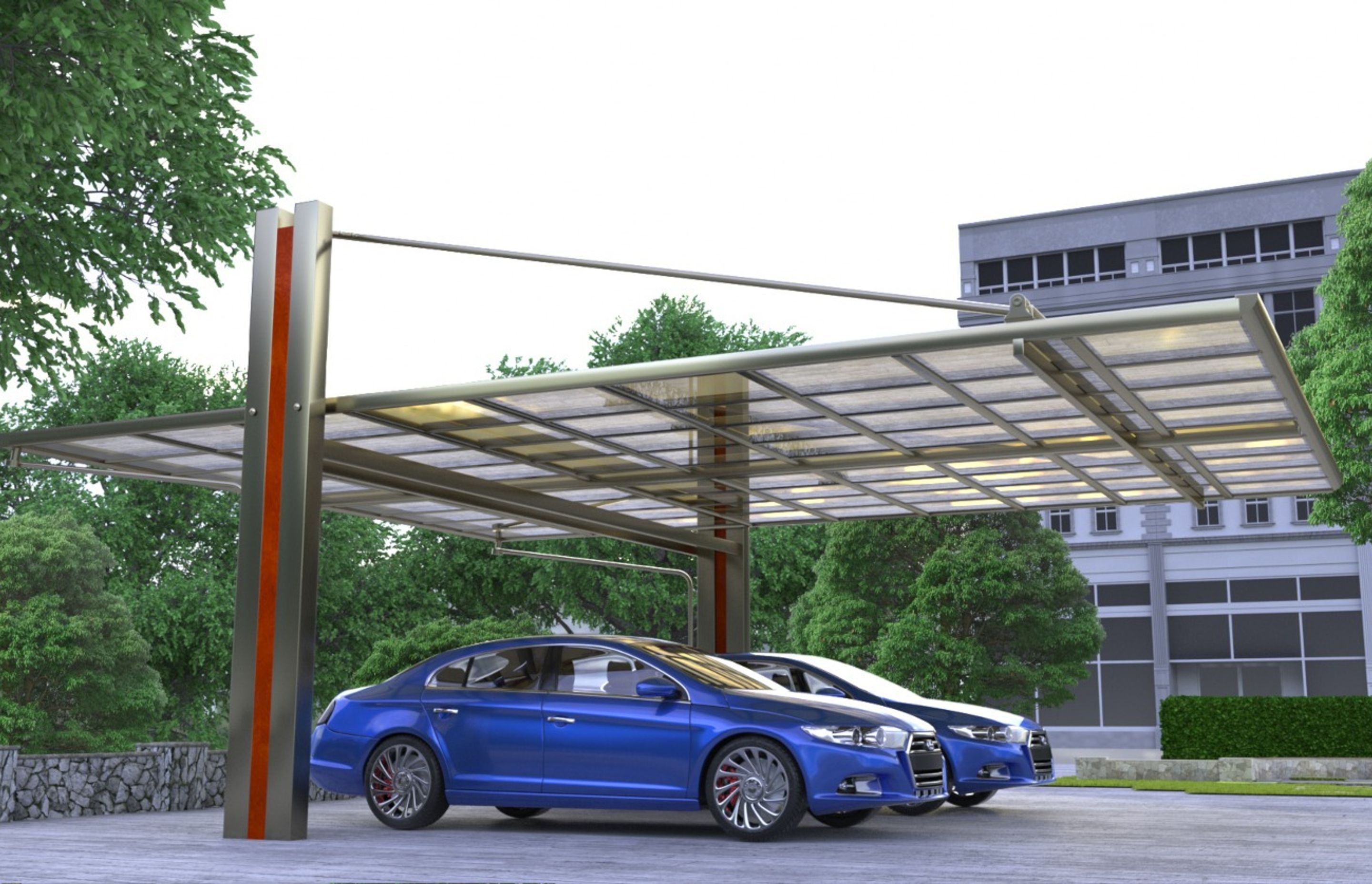 Double Carport Cantilever