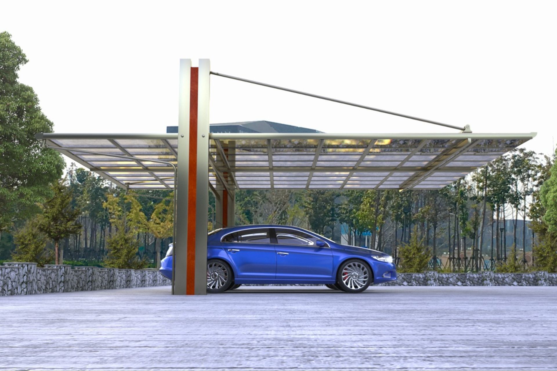 Double Carport Cantilever