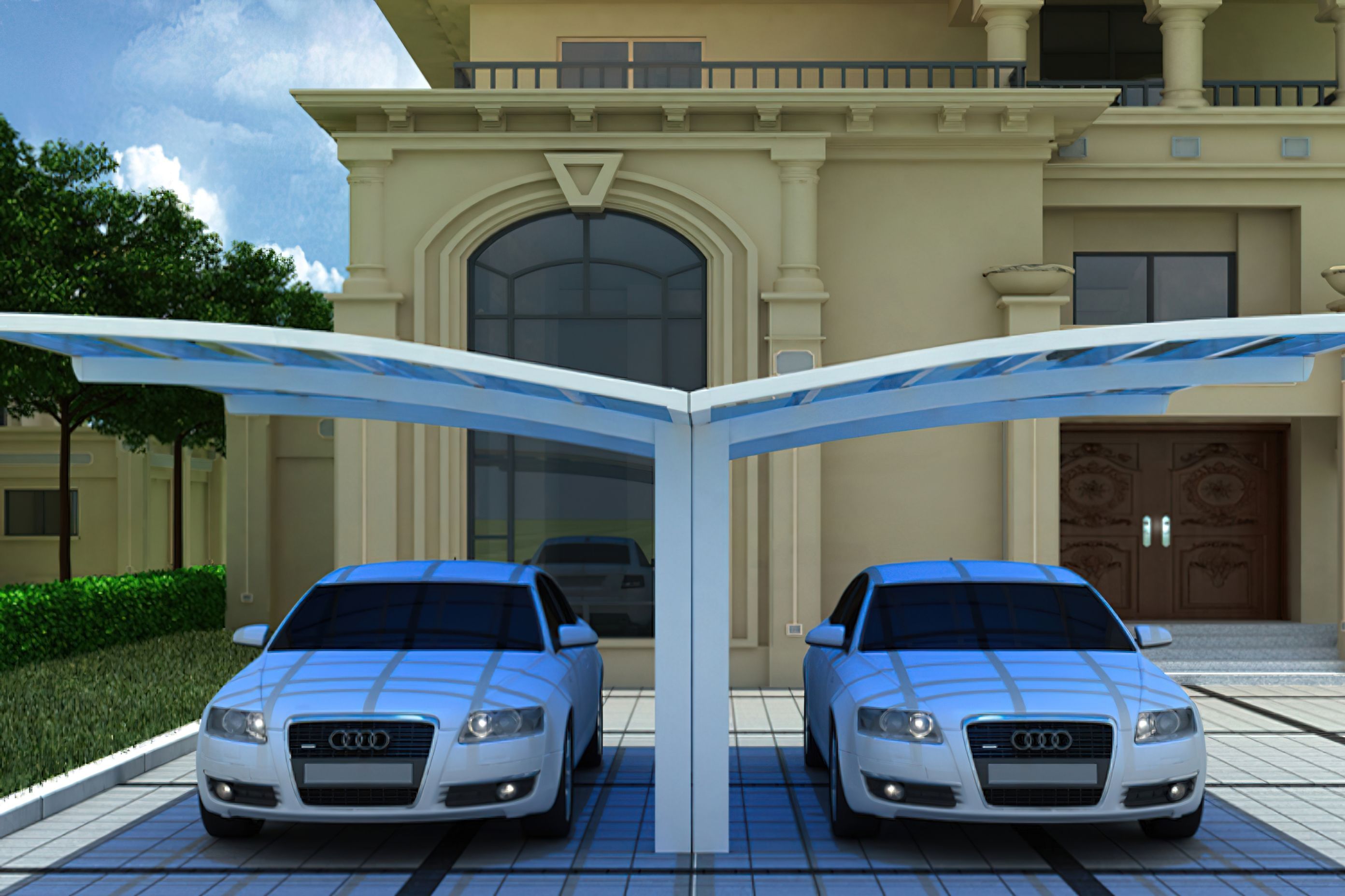 Double Carport Aluminium