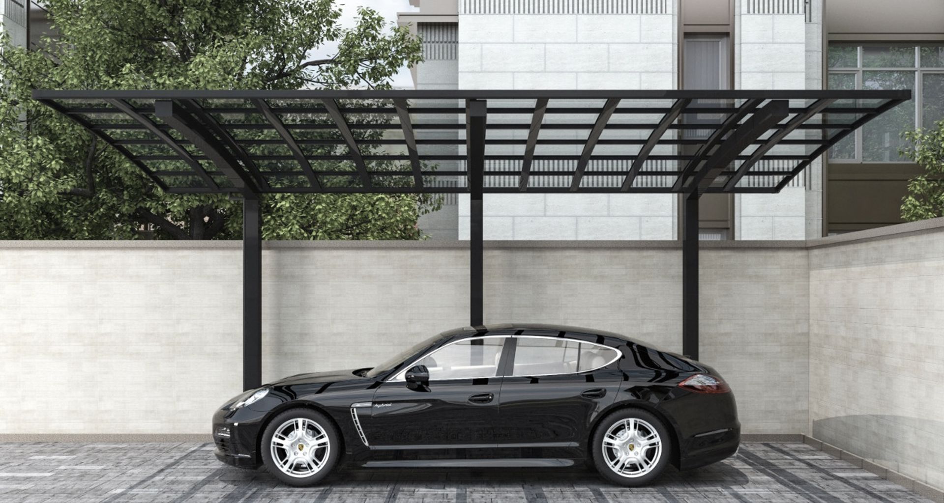 Single Carport Aluminium banner