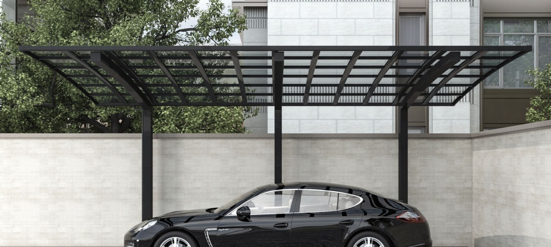 Single Carport Aluminium banner