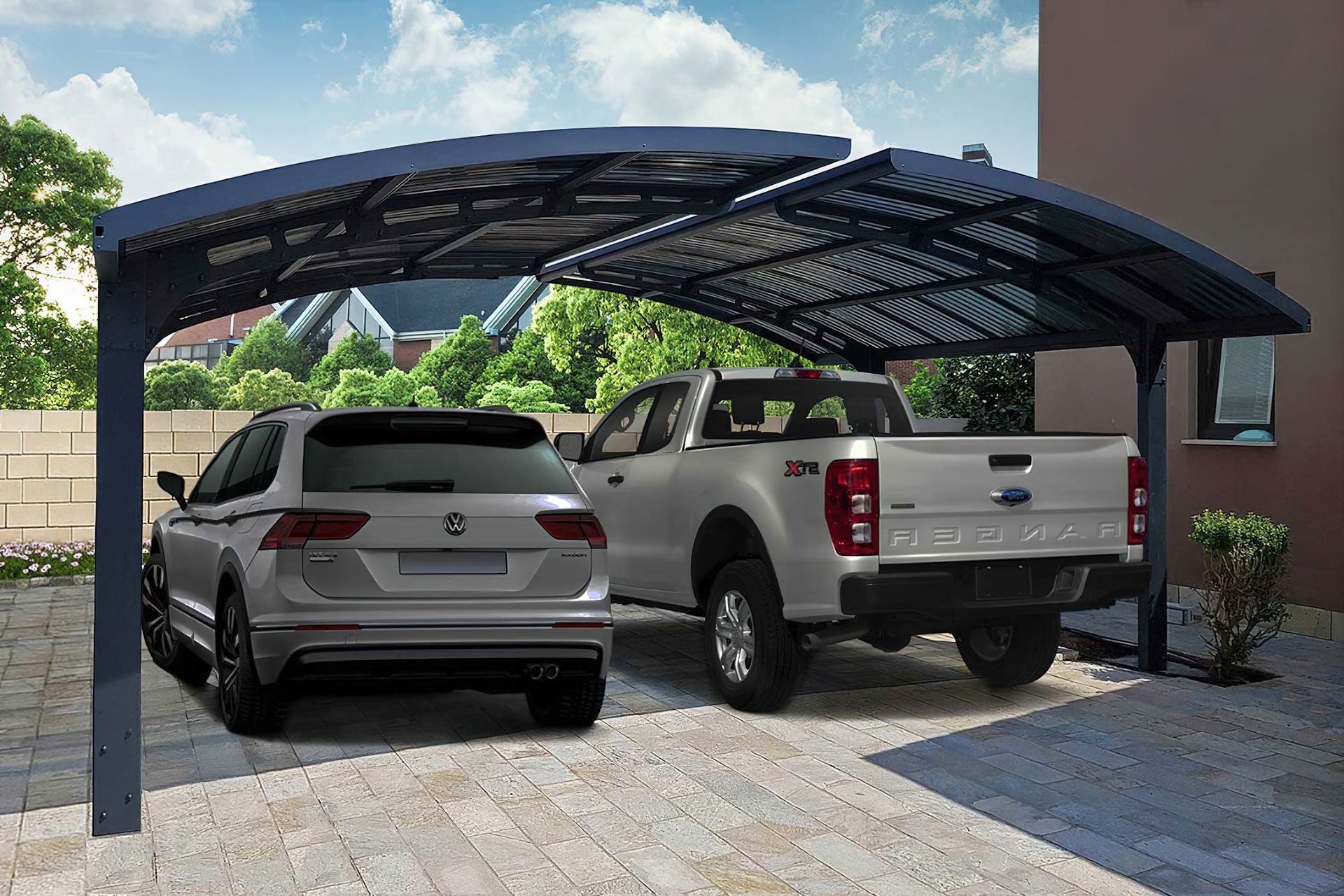 Double Carport Aluminium