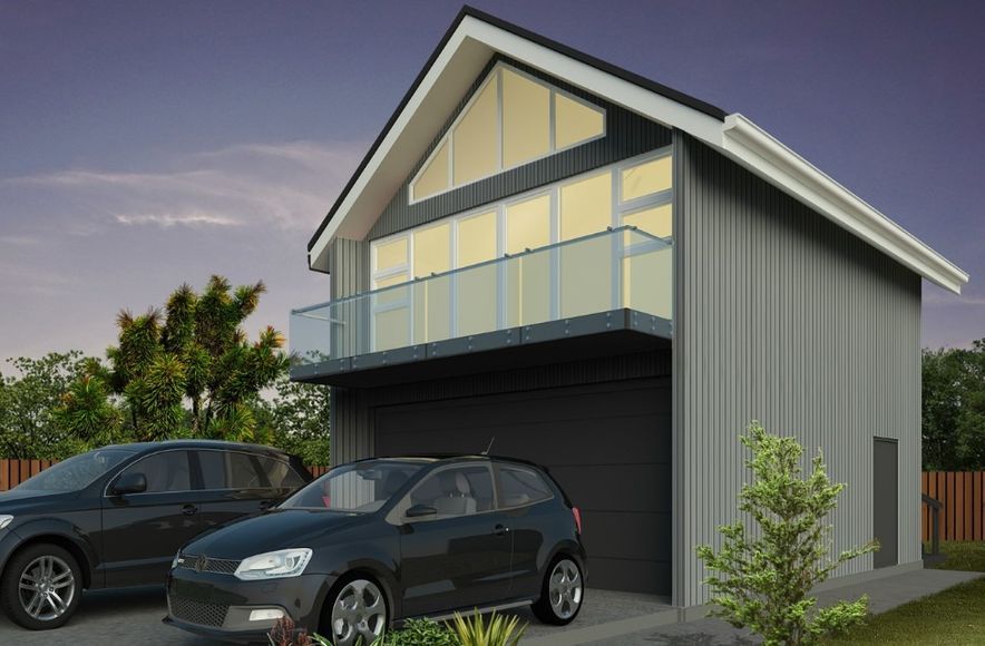 Double Garage with Loft Gable