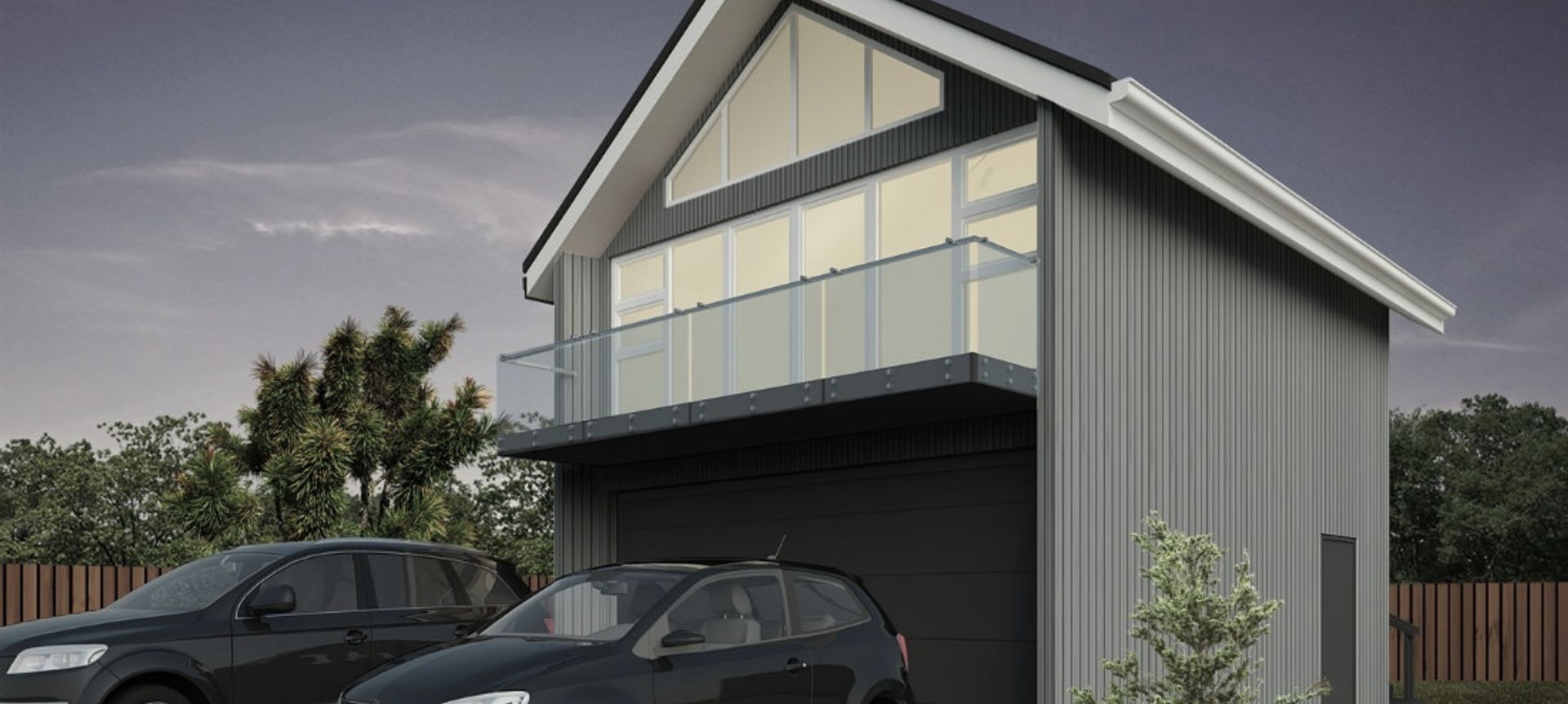Double Garage with Loft Gable banner