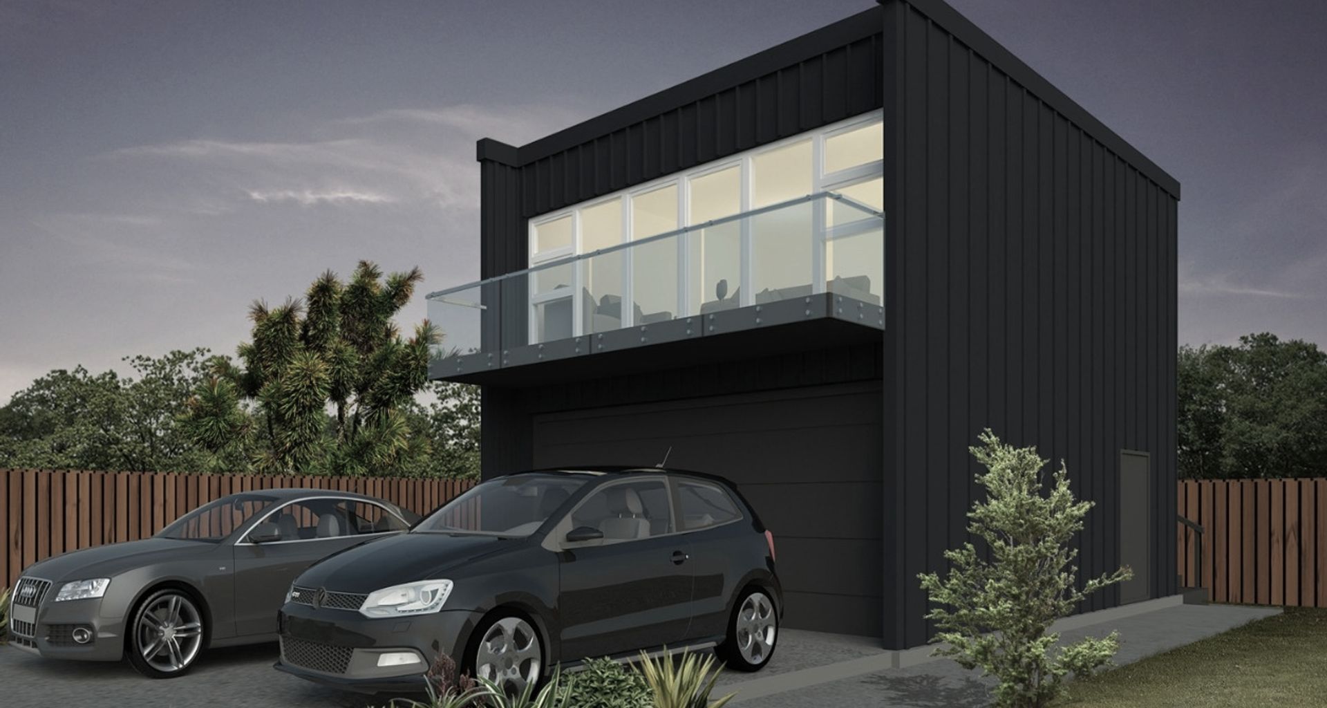 Double Garage with Flat Loft banner