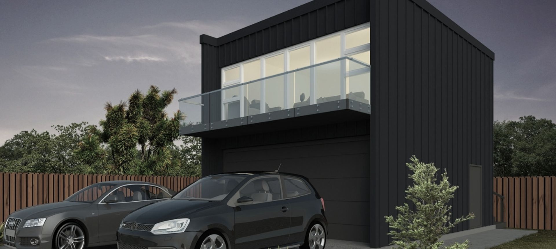 Double Garage with Flat Loft banner
