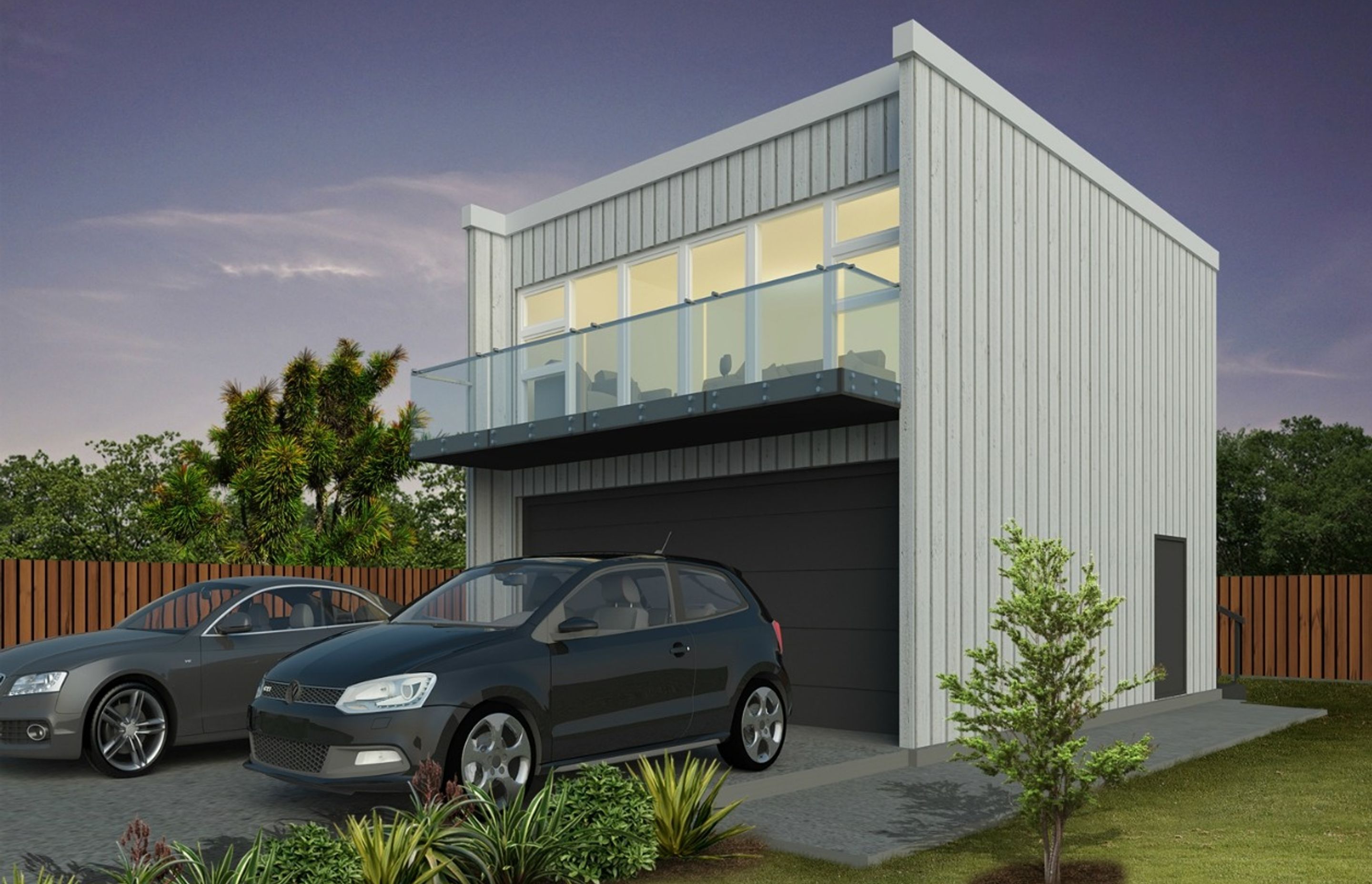 Double Garage with Flat Loft