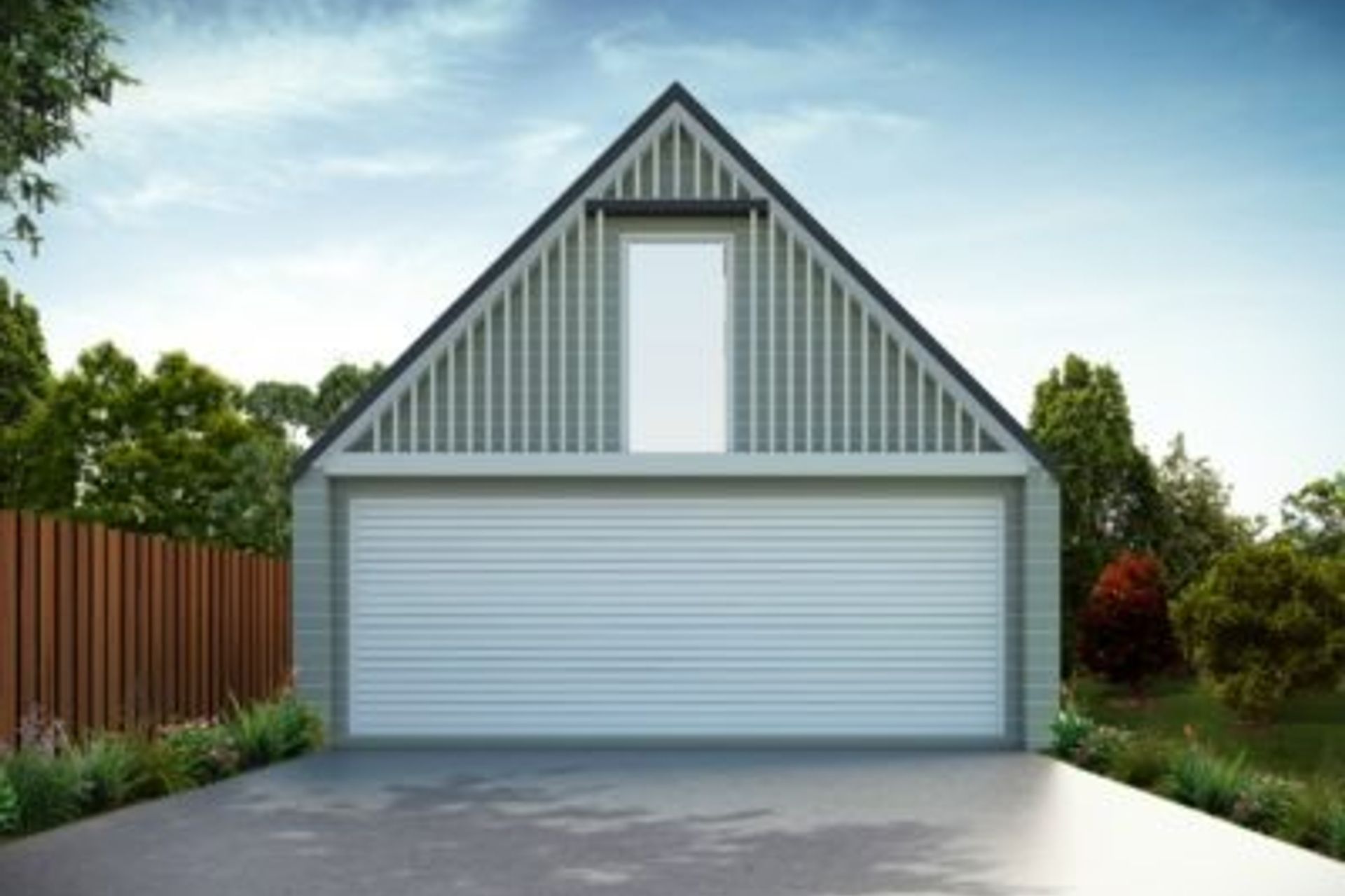 Double Garage with Loft Trellis