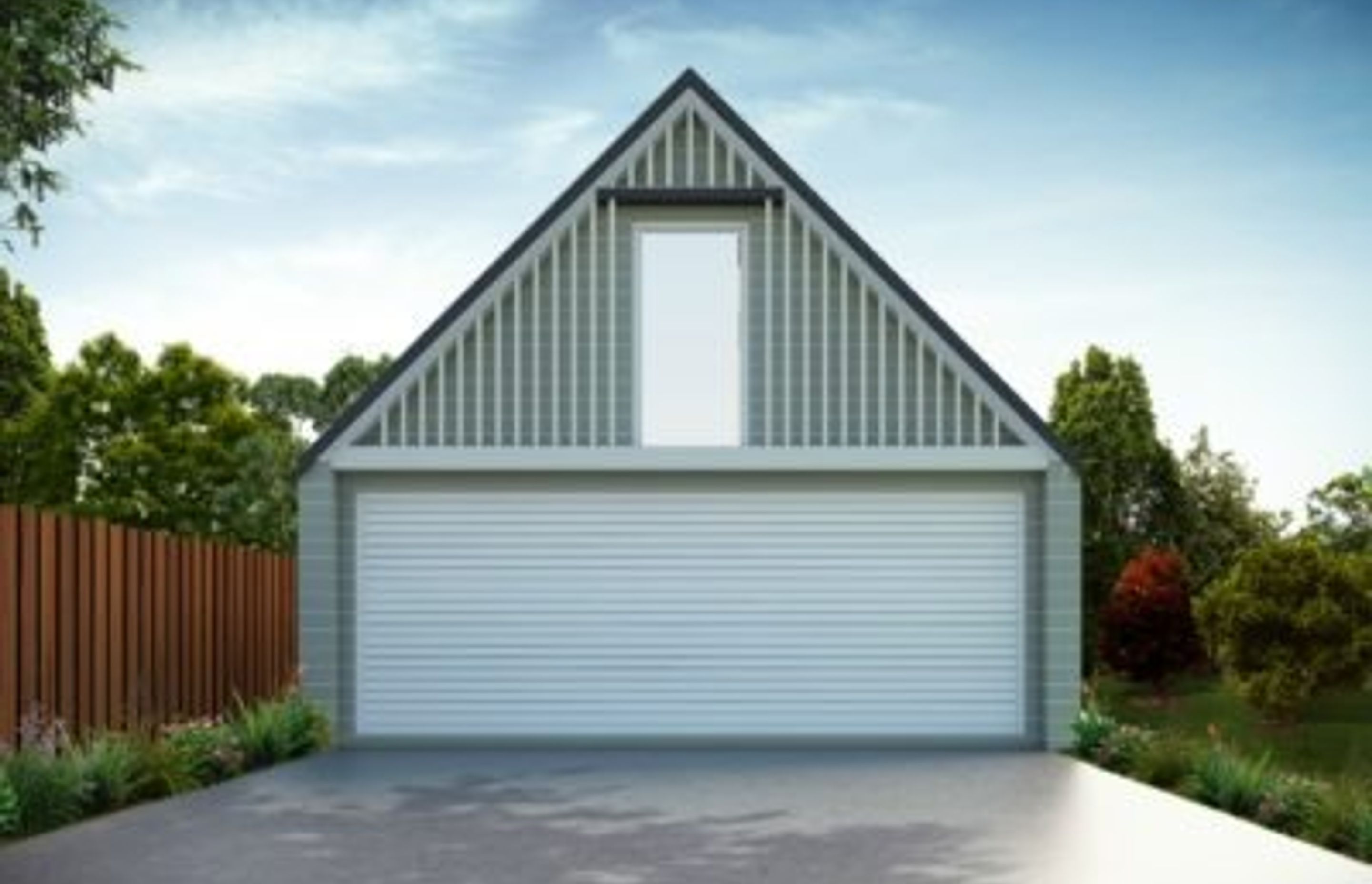 Double Garage with Loft Trellis