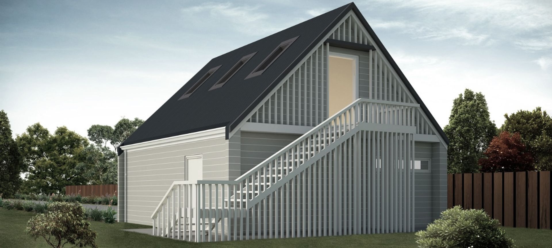 Double Garage with Loft Trellis banner