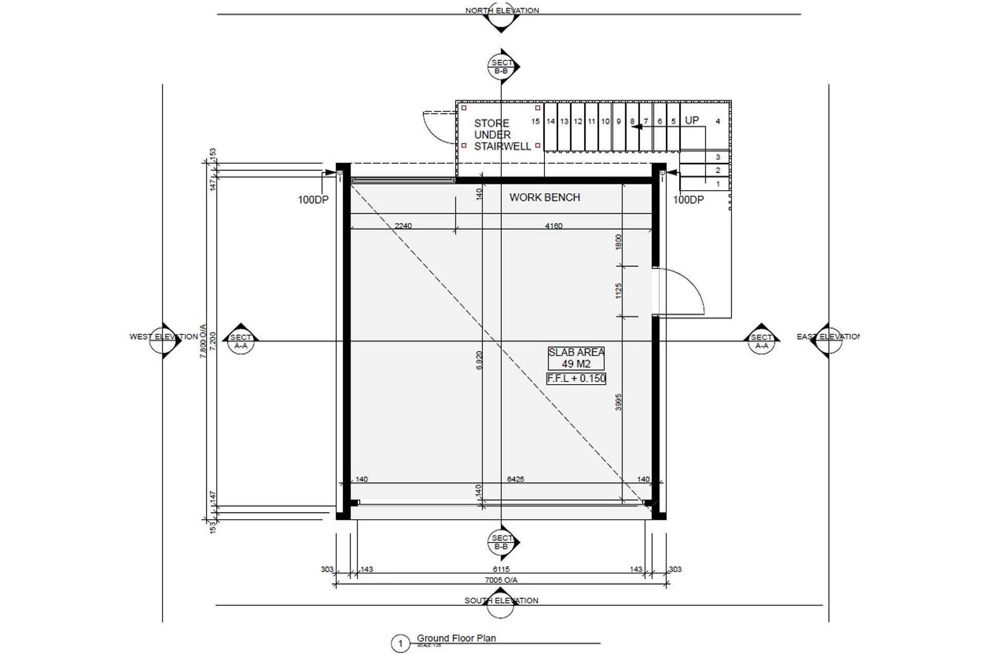 Double Garage with Loft Trellis