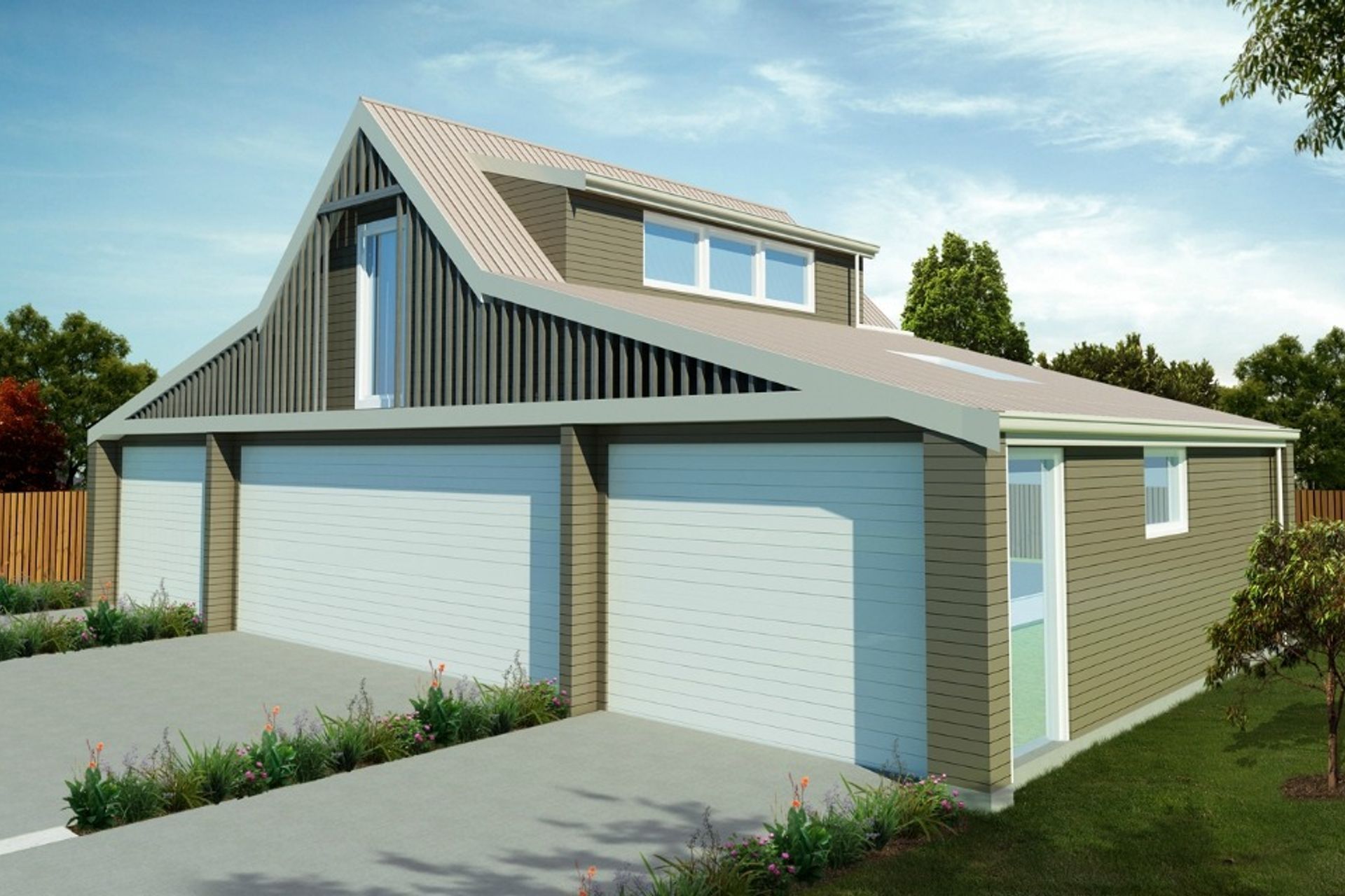 Quad Garage with Loft