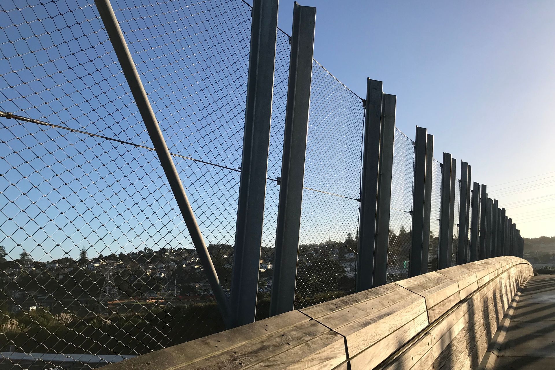 Neilson Road bridge - anti-throw mesh screens
