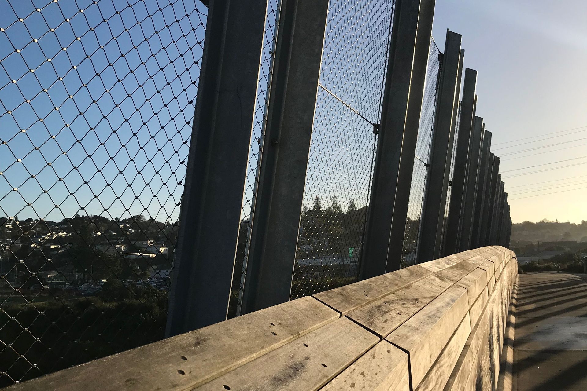 Neilson Road bridge - anti-throw mesh screens
