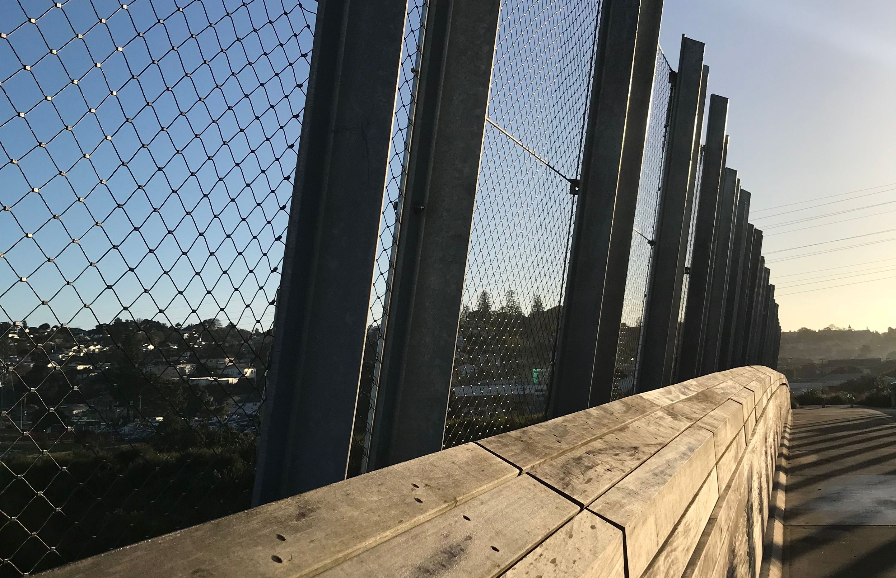 Neilson Road bridge - anti-throw mesh screens
