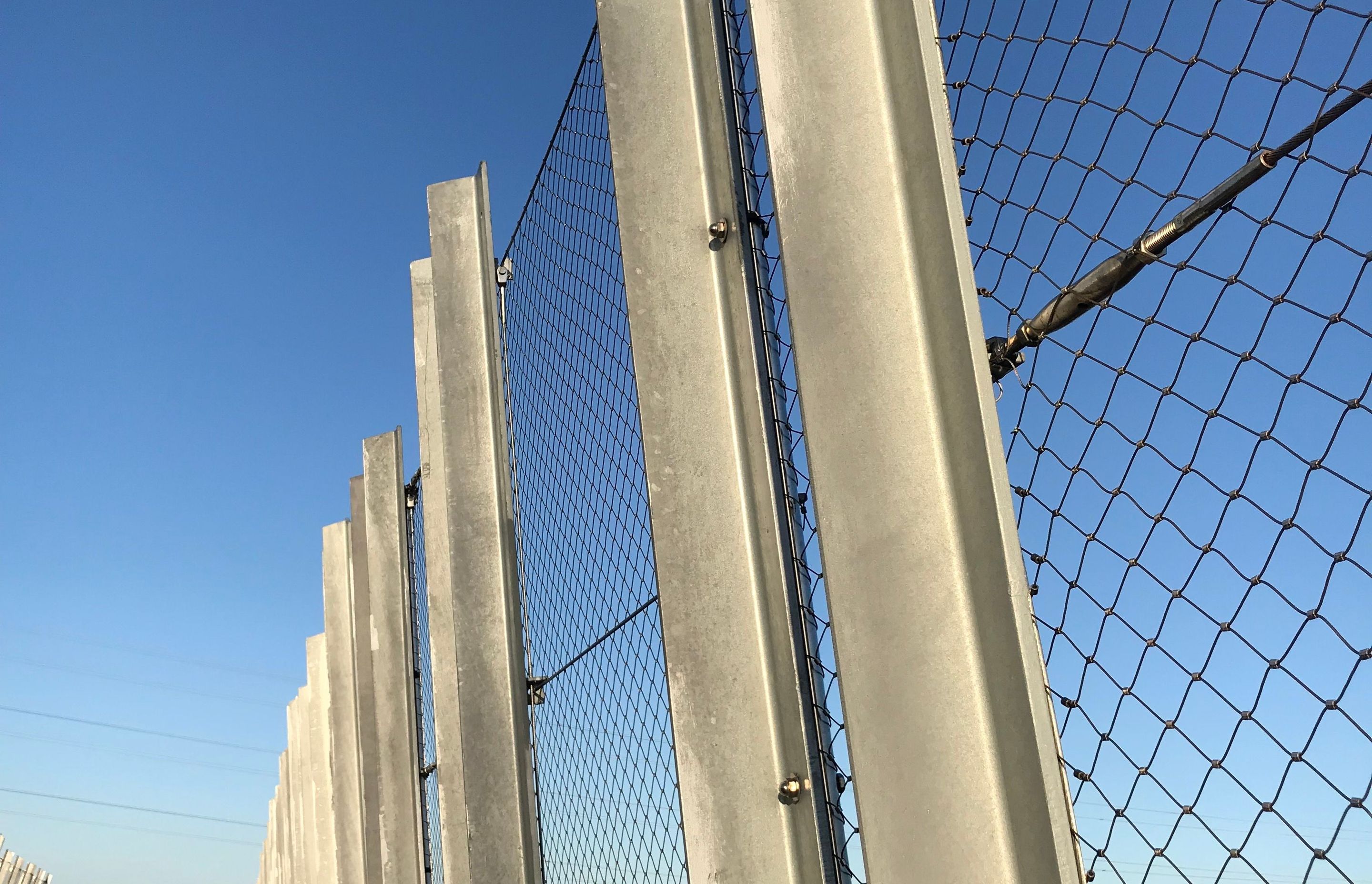 Neilson Road bridge - anti-throw mesh screens
