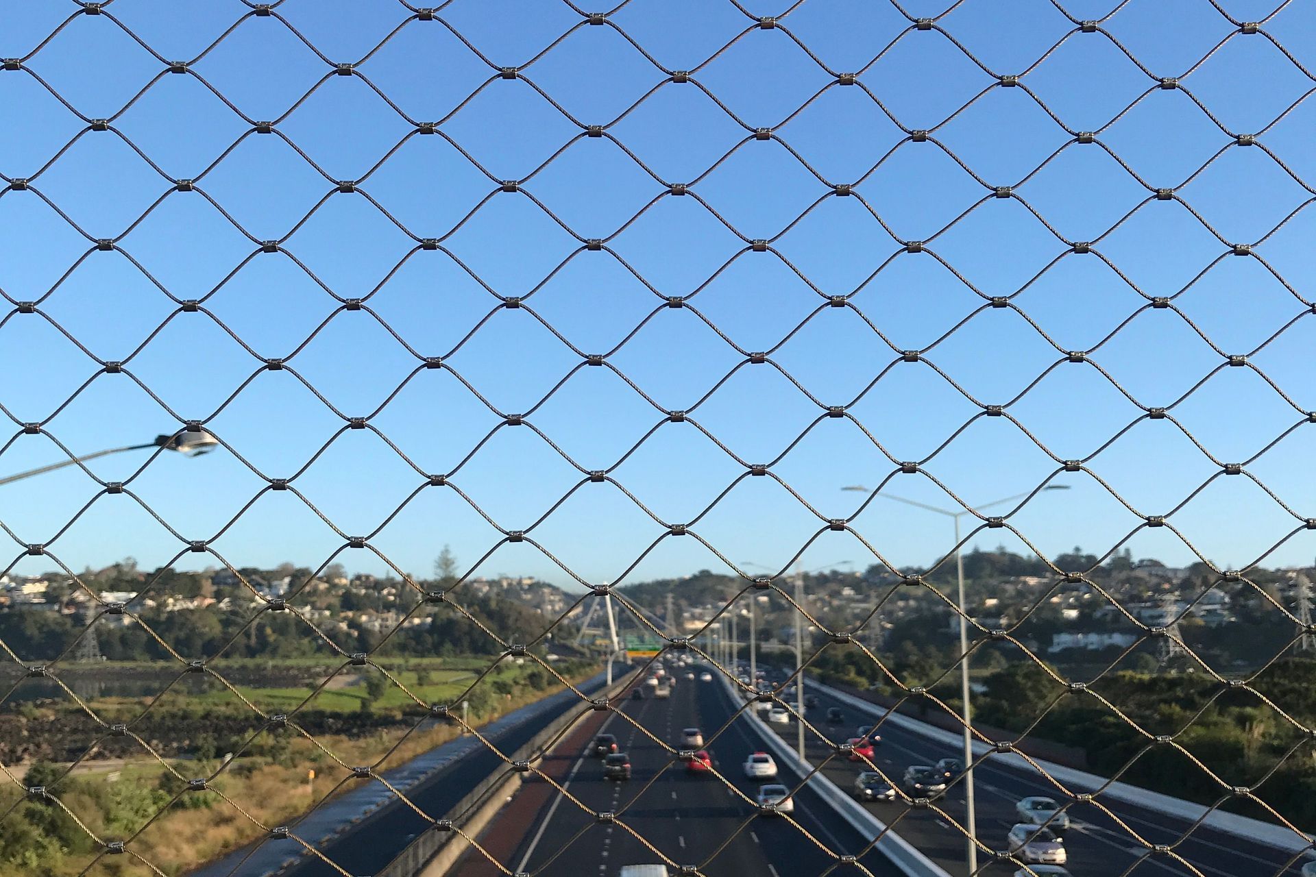 Neilson Road bridge - anti-throw mesh screens
