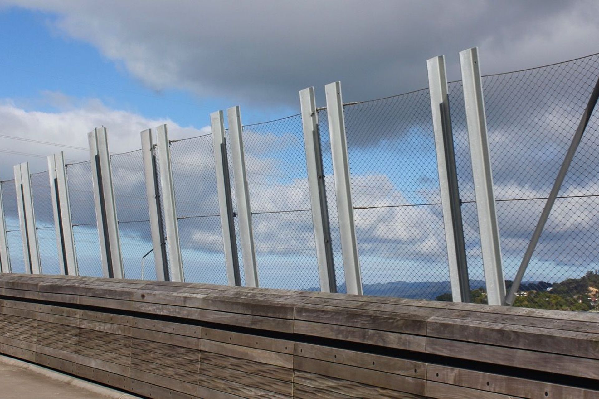 Neilson Road bridge - anti-throw mesh screens