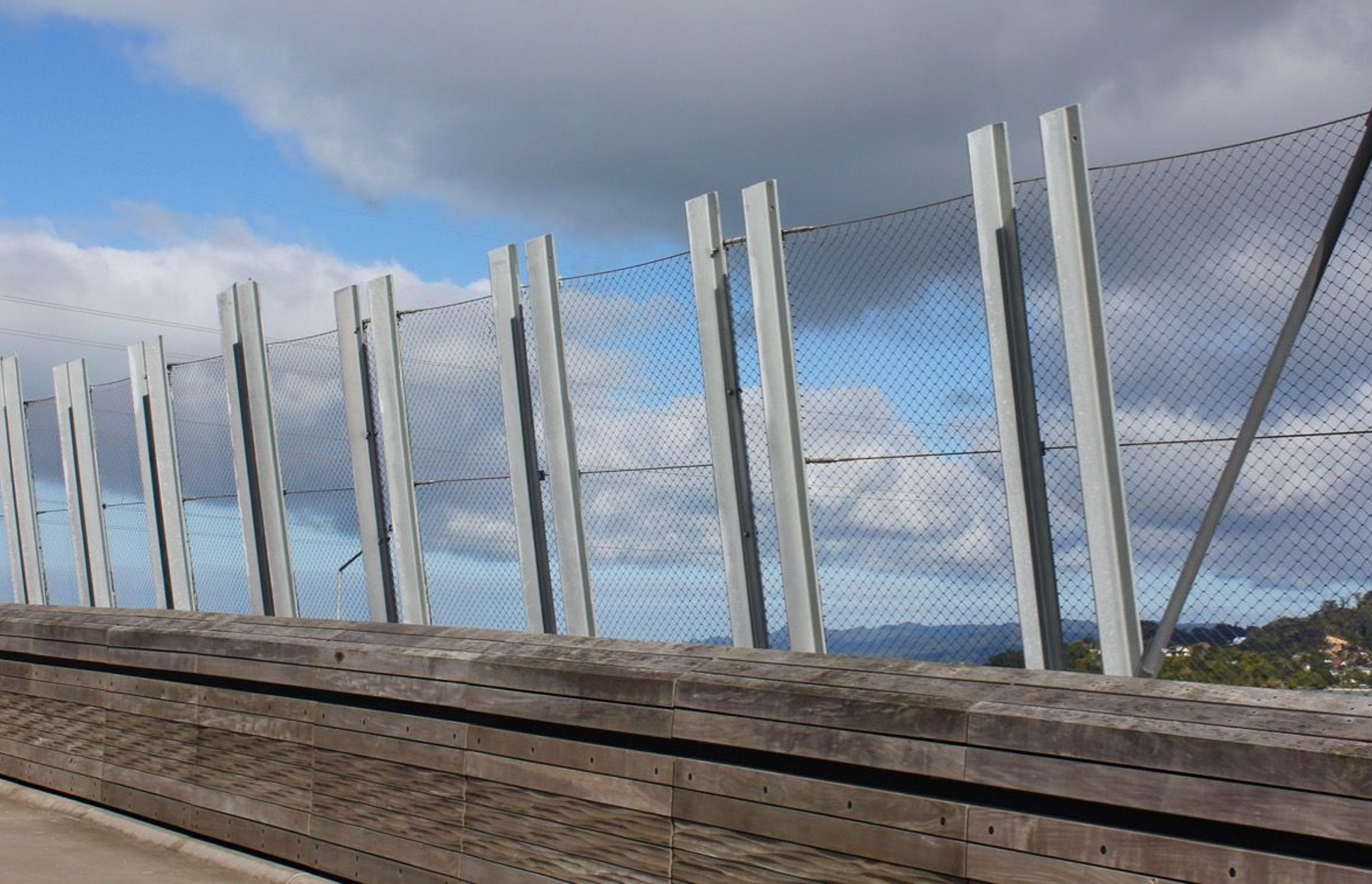 Neilson Road bridge - anti-throw mesh screens
