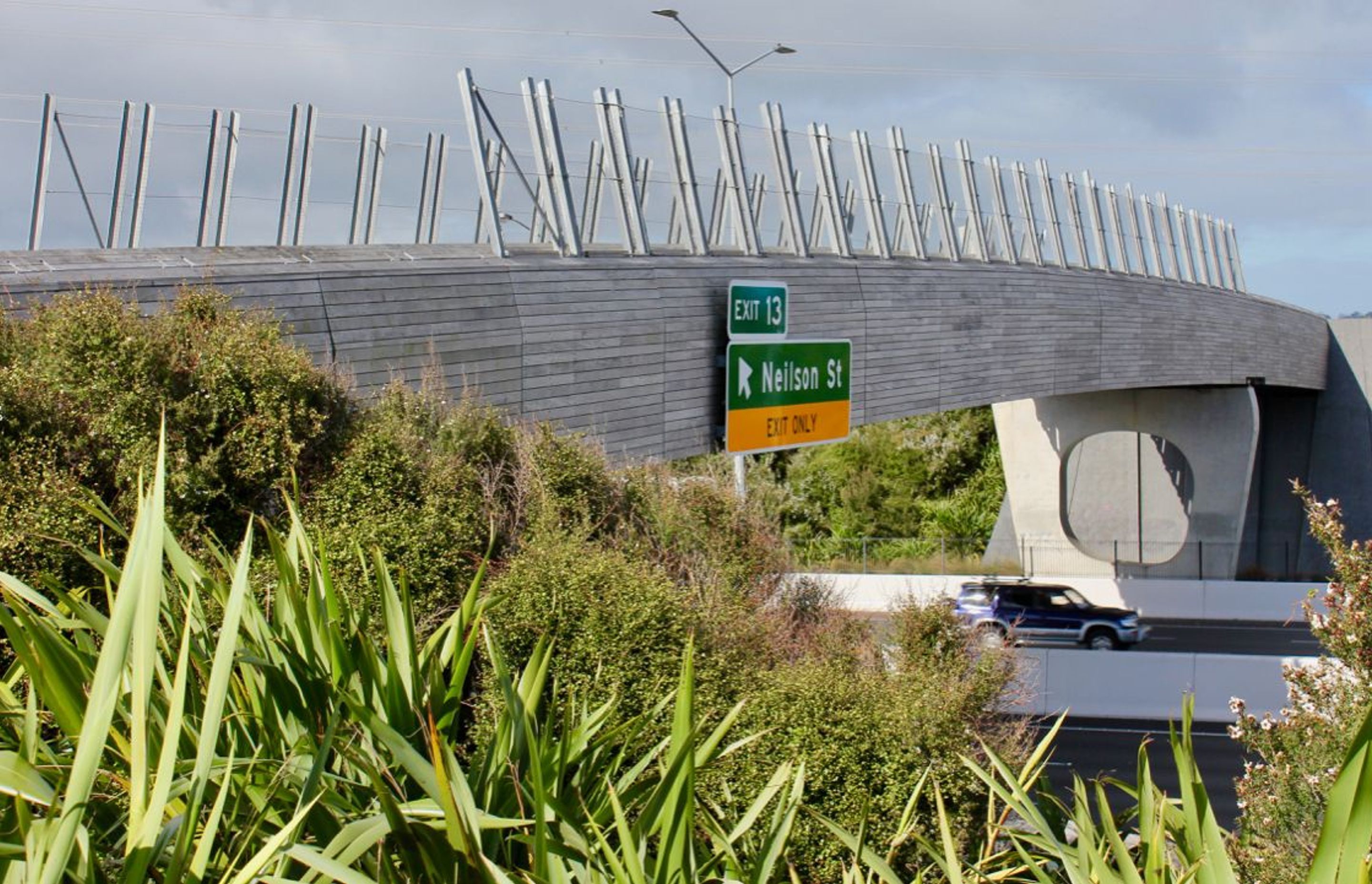 Neilson Road bridge - anti-throw mesh screens
