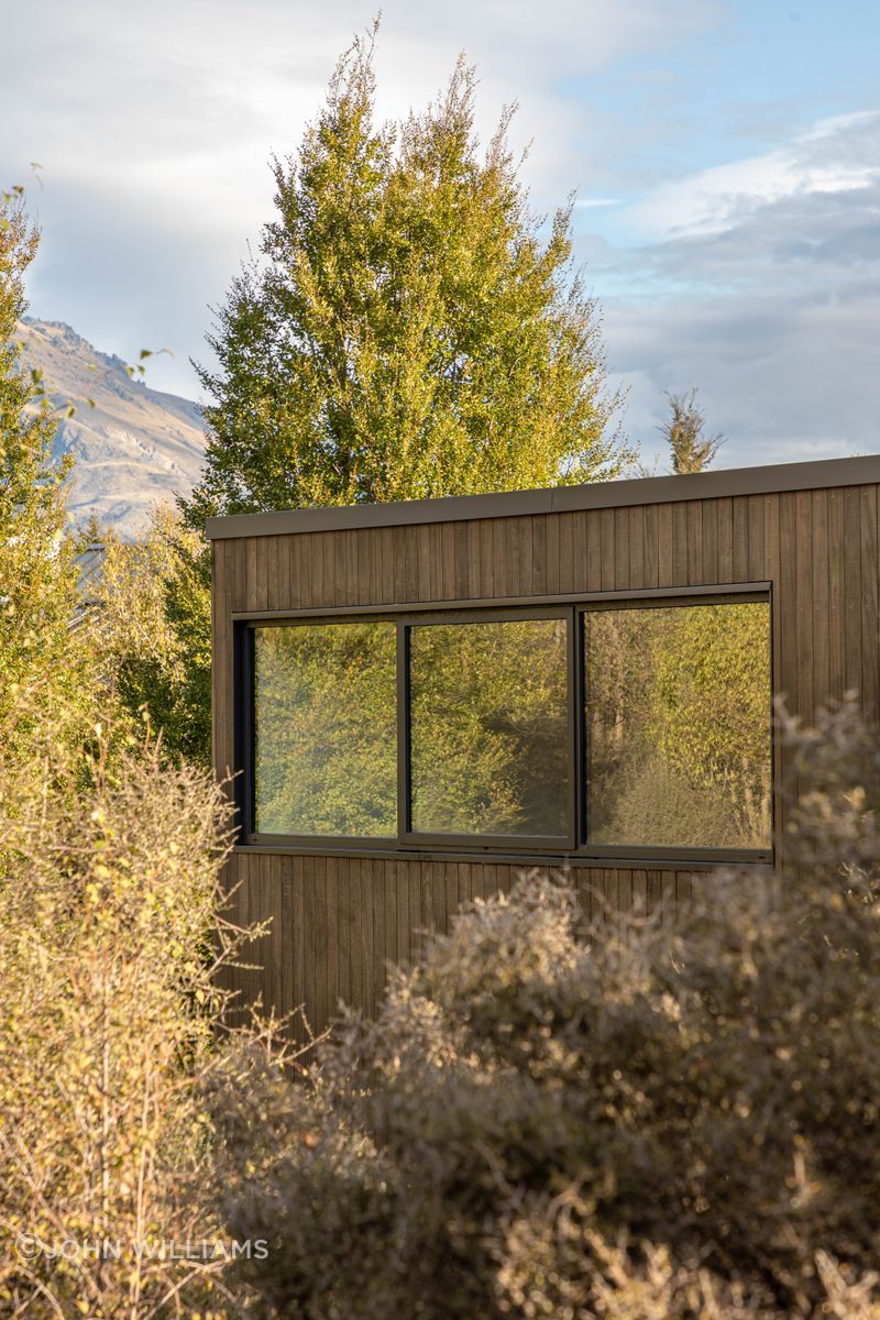 High level windows offer views up to the Remarkables mountain range