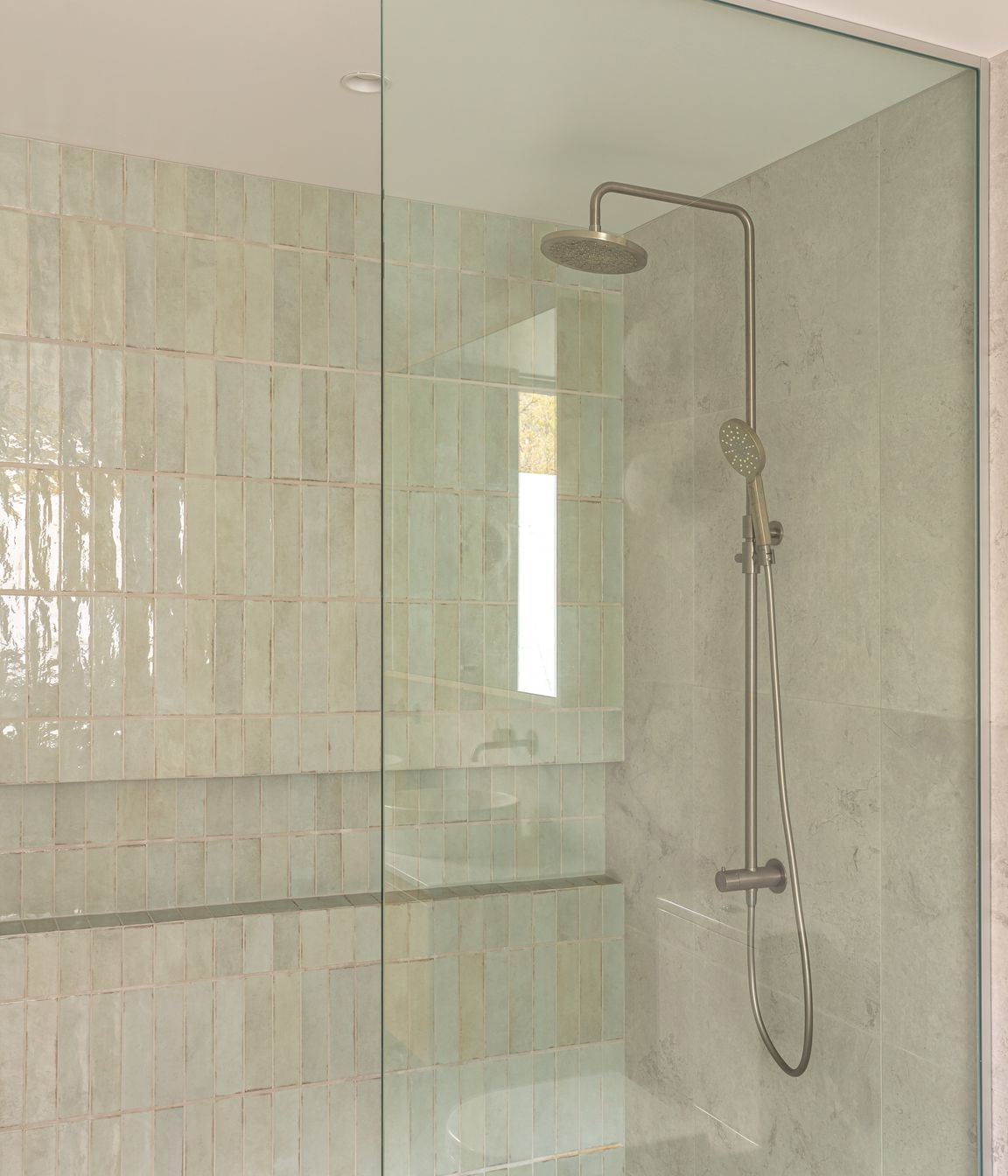 Tiled shower recess