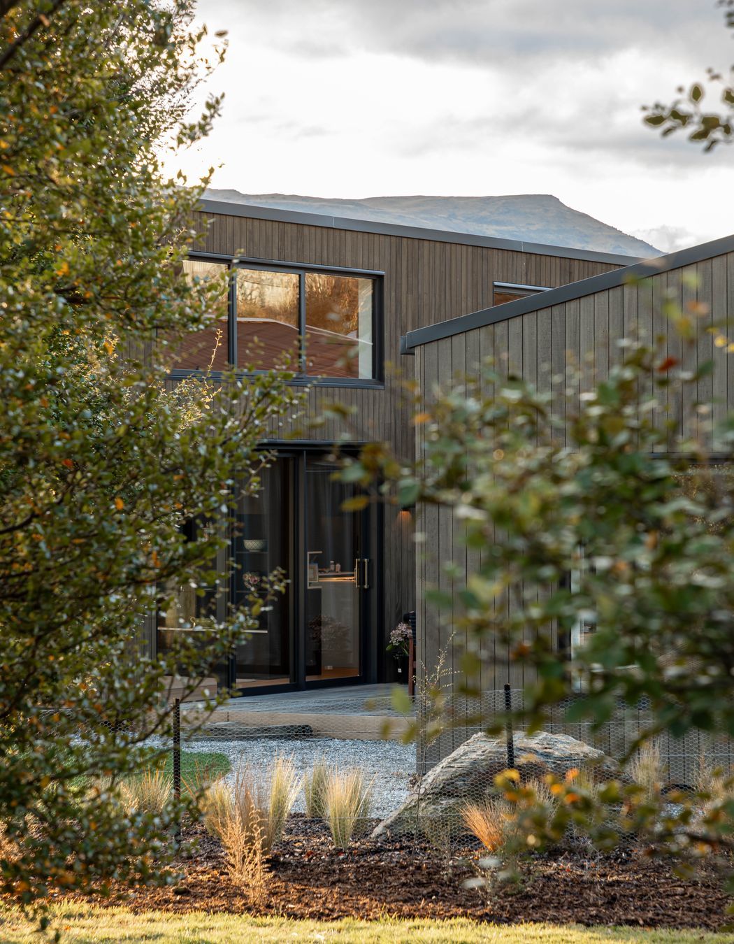 Building forms are designed to create a sheltered private courtyard