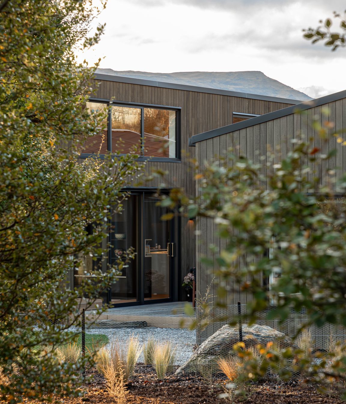 Building forms are designed to create a sheltered private courtyard