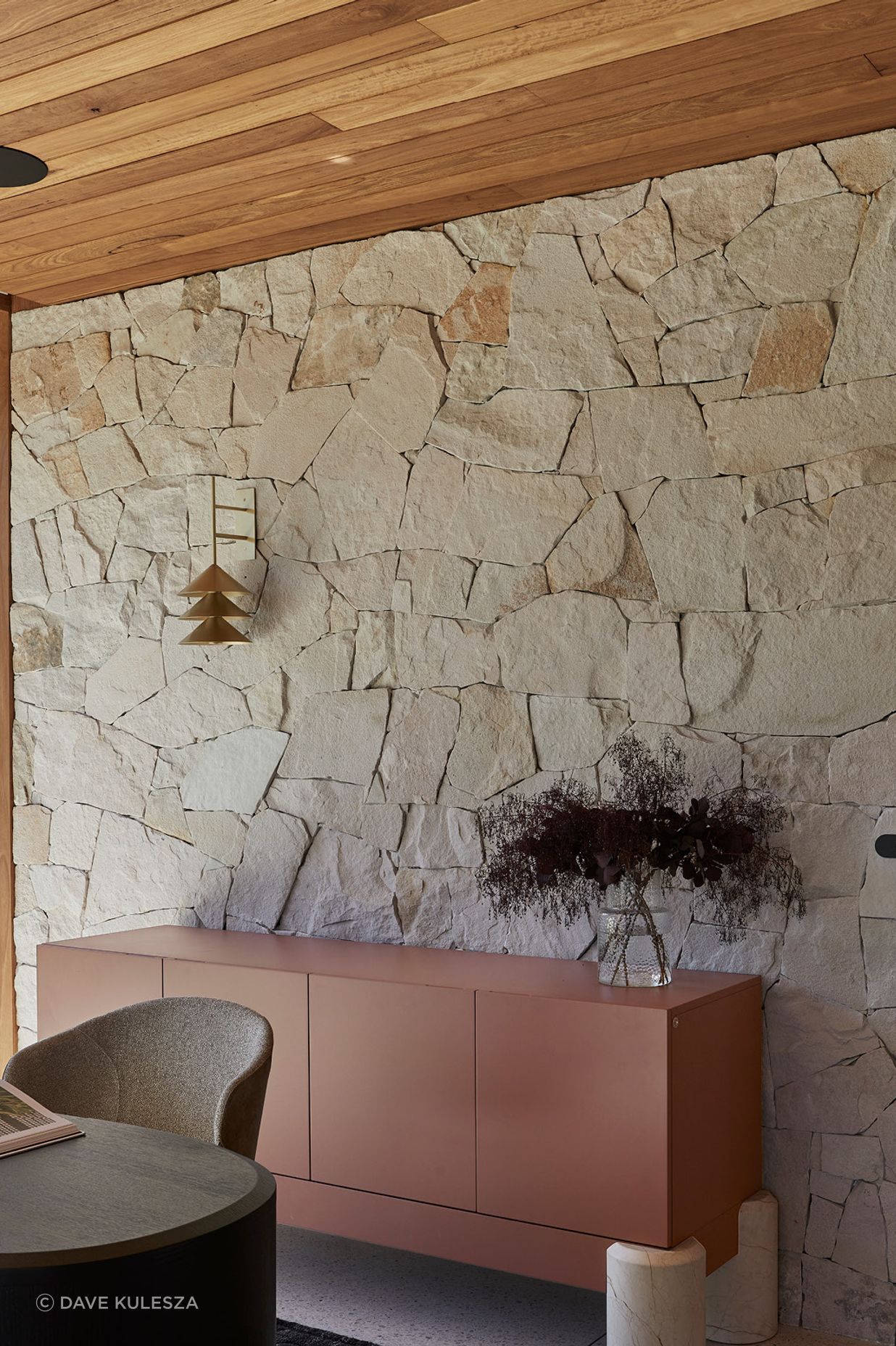 Pictured: Bower Criss Cross Rug, Theo Dining Chair, Oberon Curved Desk, Pablo Buffet