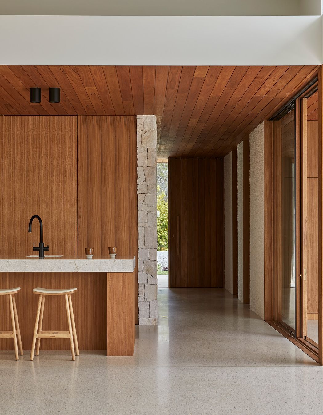 Pictured: Cannes Quadra Dining Table, Marina Coast Dining Chairs, Juno Cloud Arc Sofa, Bower River Rug, Amara Round Oval Coffee Table, Lachlan Dining Chair