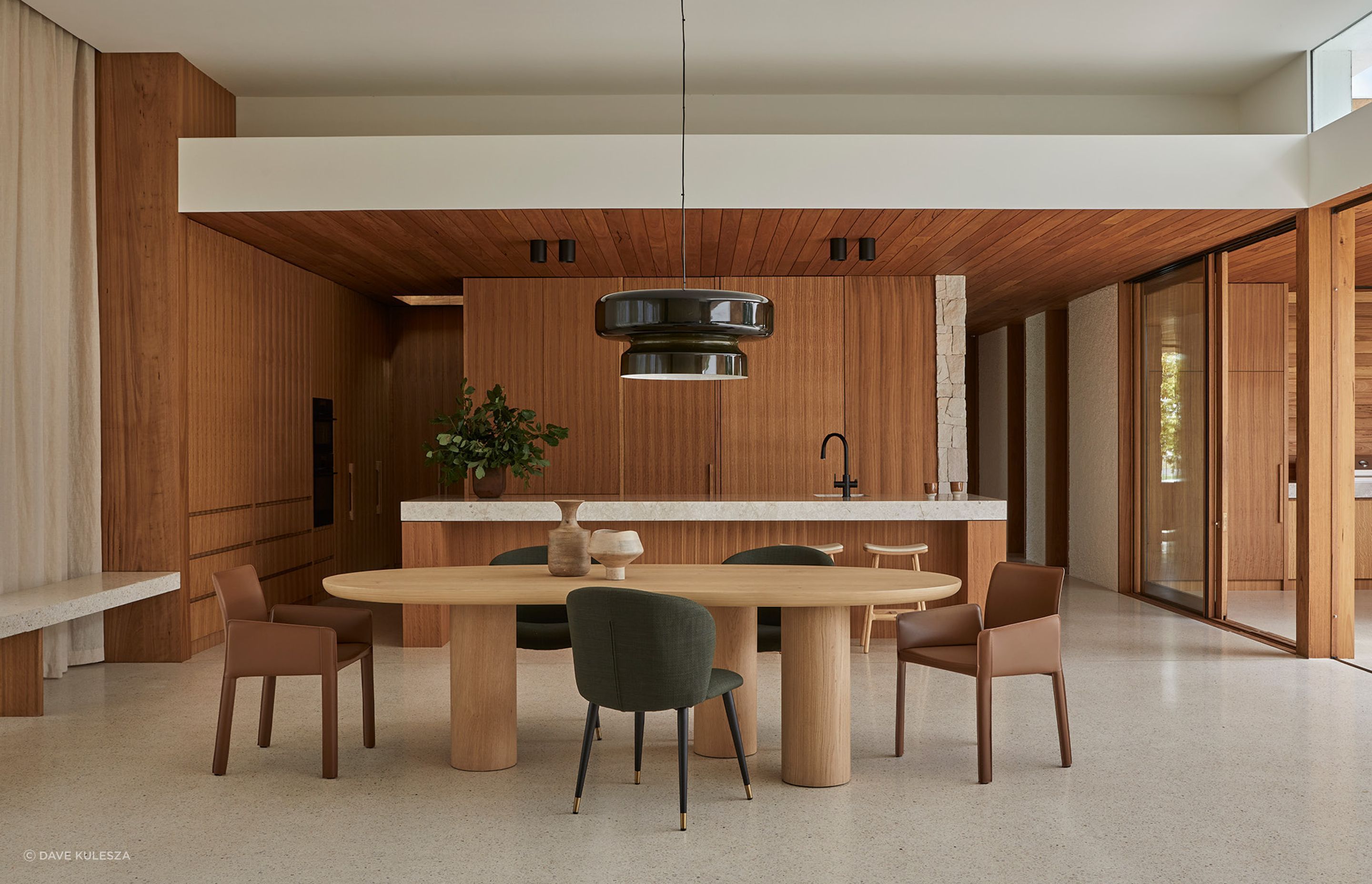 Pictured: Seb Curve Dining Table, Sara Dining Chair, Lachlan Dining Chair