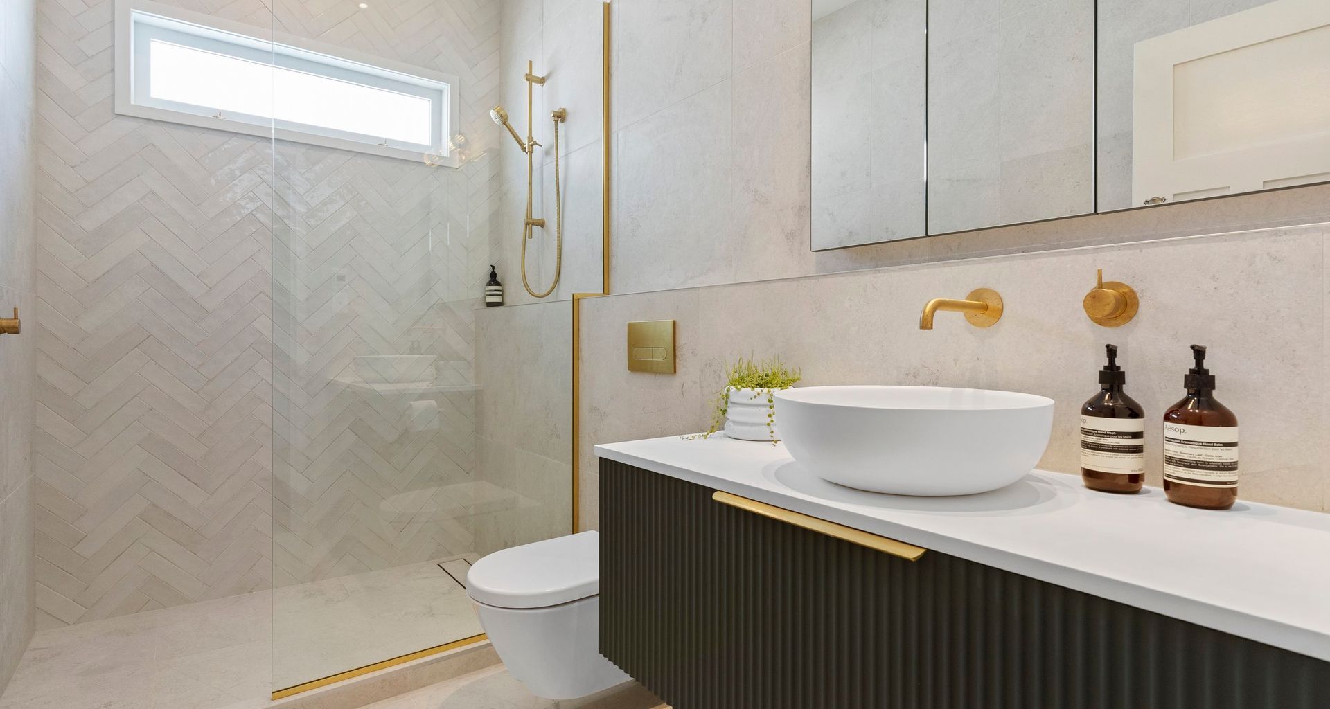 Westmere Bungalow - Elegant Bathroom and Powder Room Transformation banner
