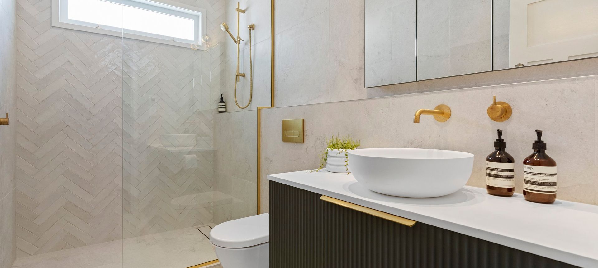 Westmere Bungalow - Elegant Bathroom and Powder Room Transformation banner
