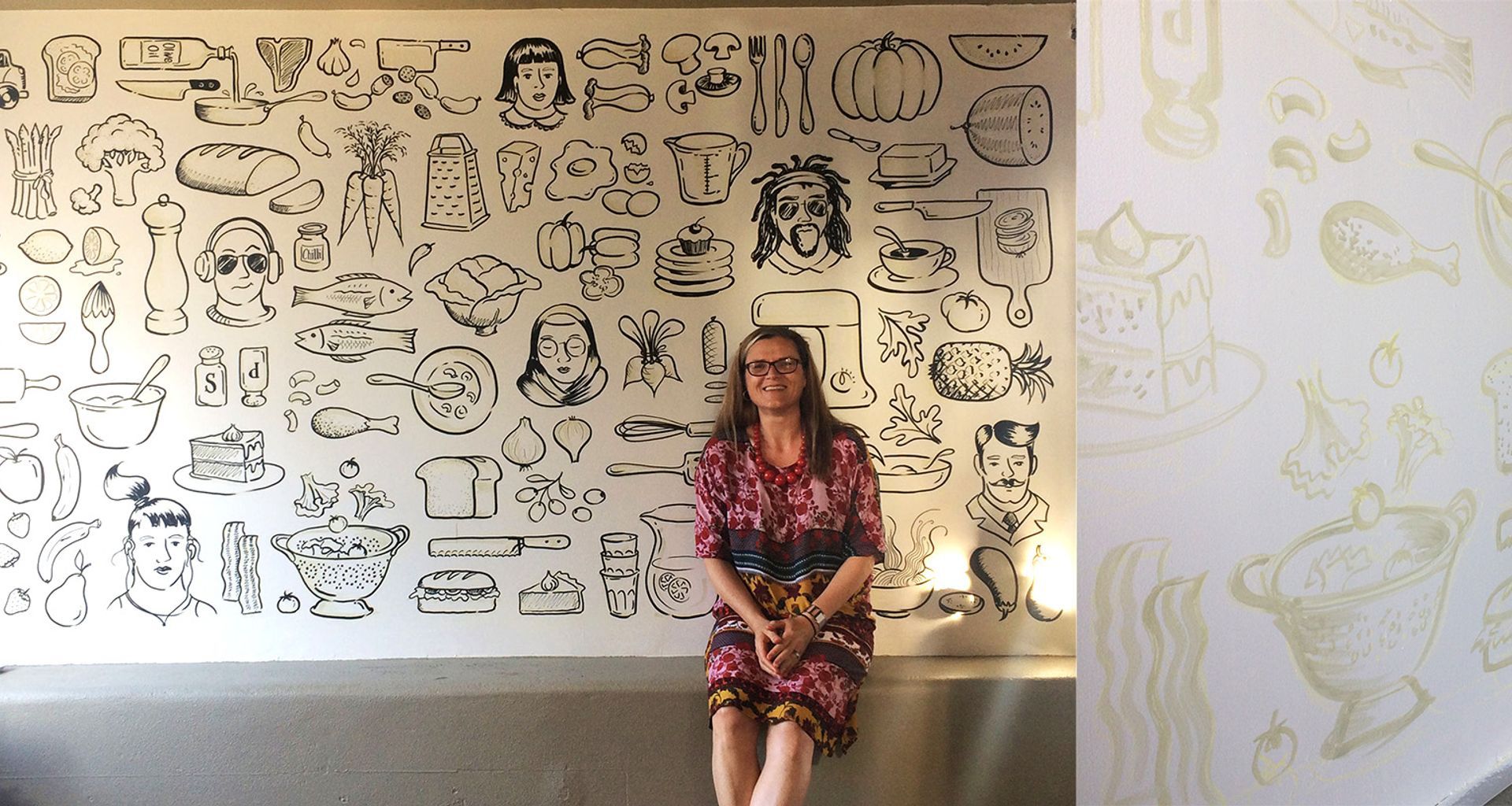 Restaurant Mural banner