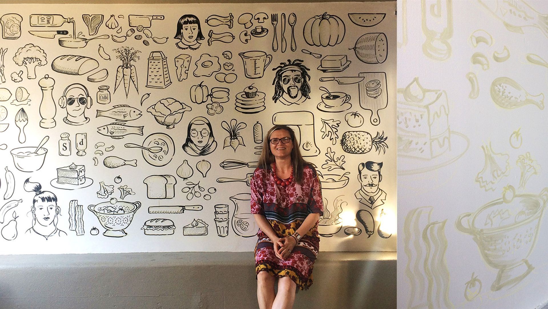 Restaurant Mural banner