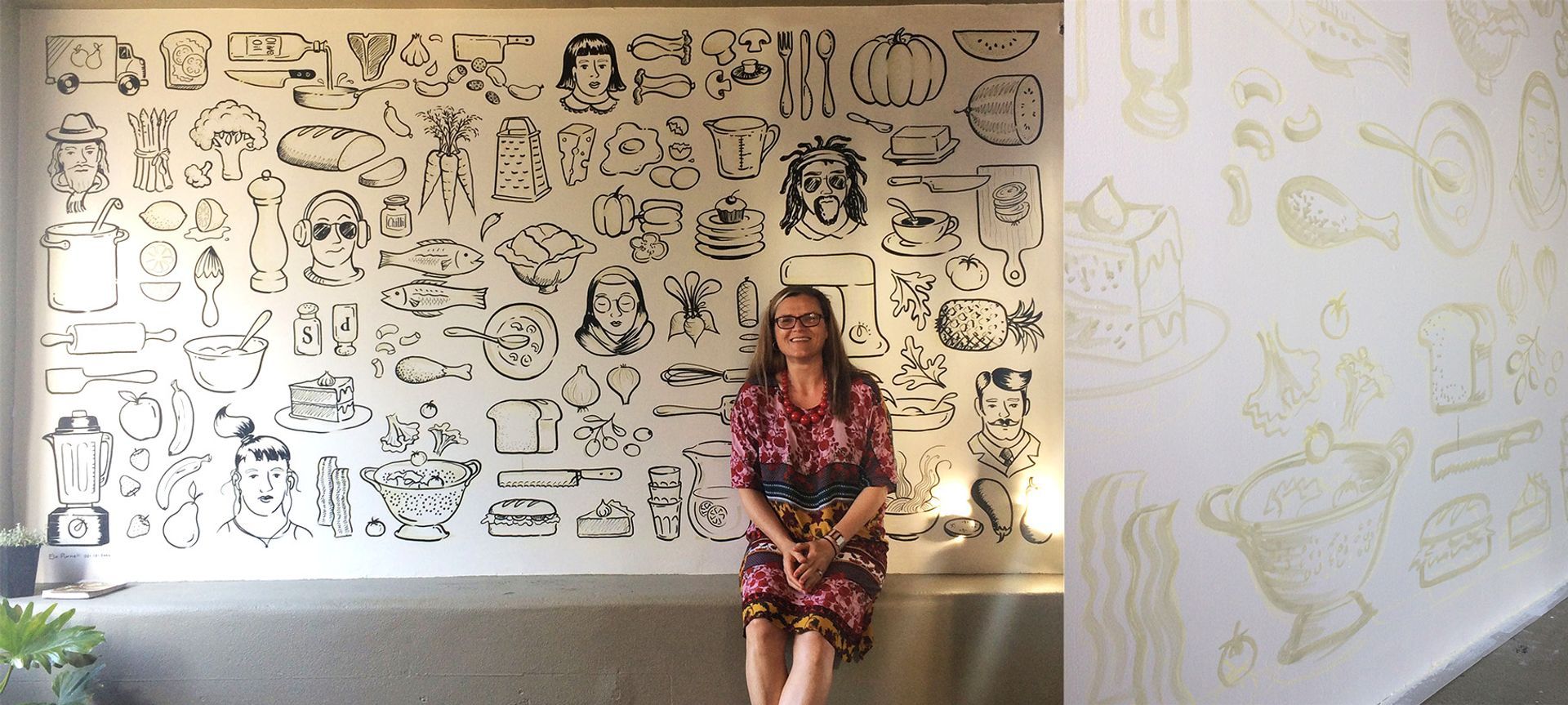 Restaurant Mural banner