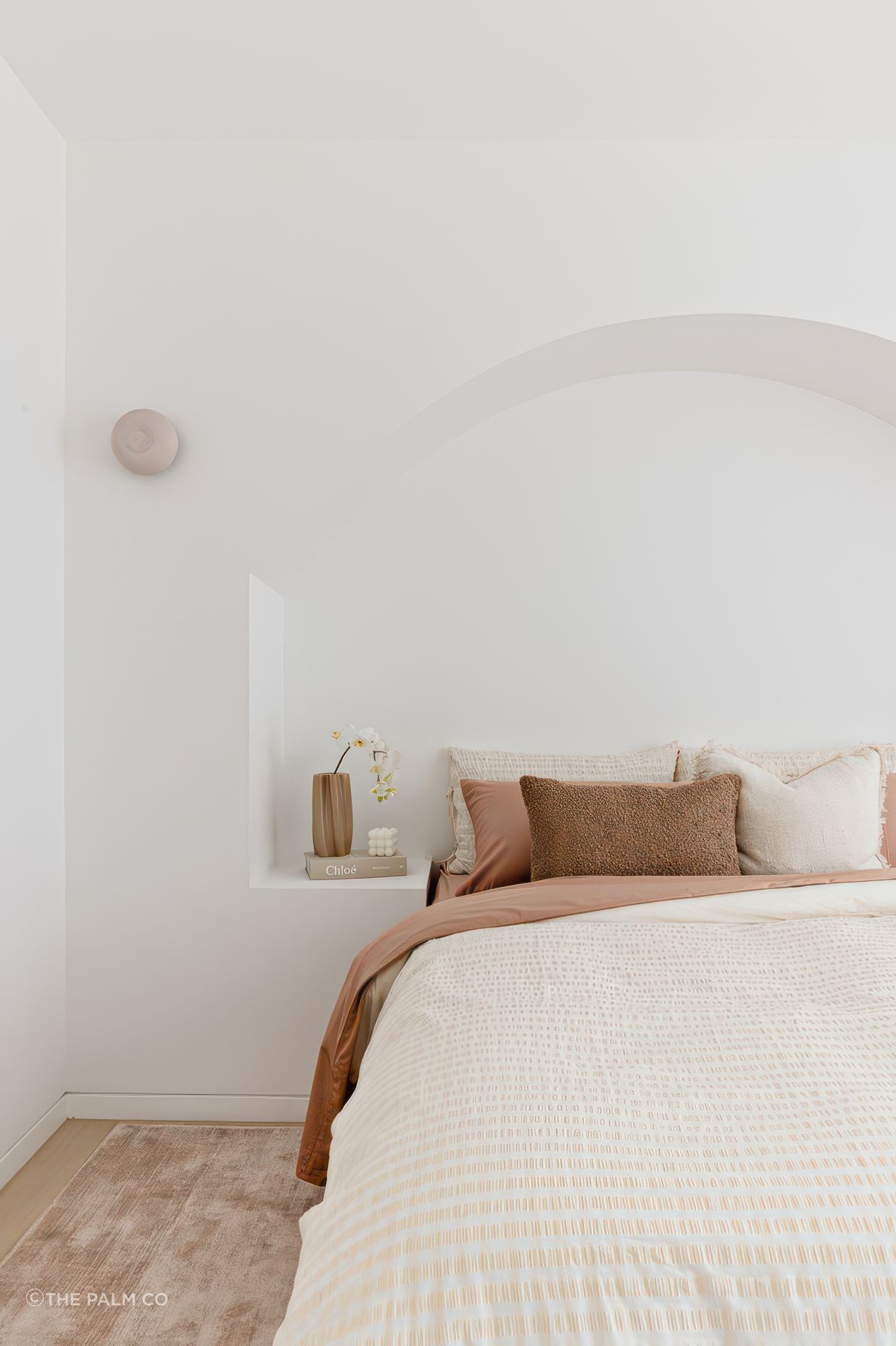 Wall Sconce: Studio Enti Small Eclipse Sconce in Dusty Pink